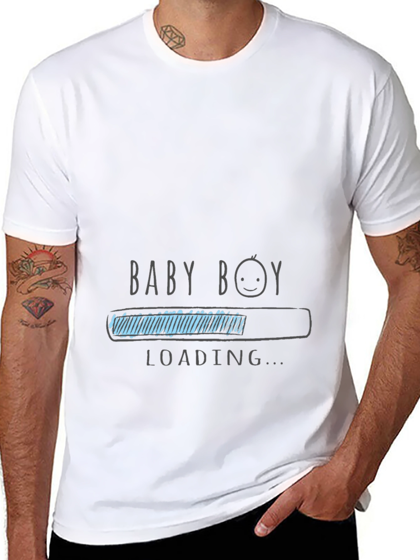Baby Boy Loading T-Shirt - Expecting Dad Tee