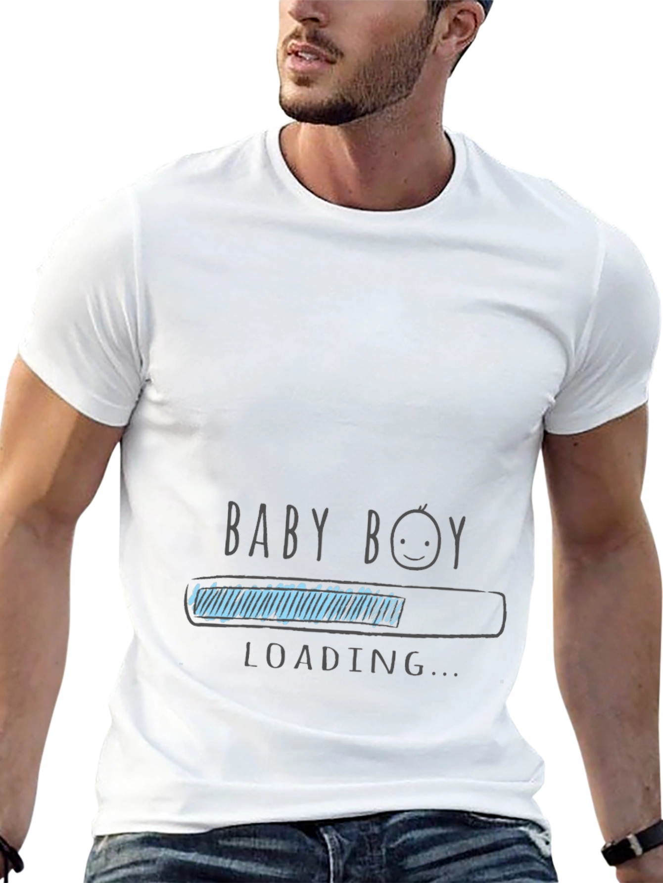 Baby Boy Loading T-Shirt - Expecting Dad Tee