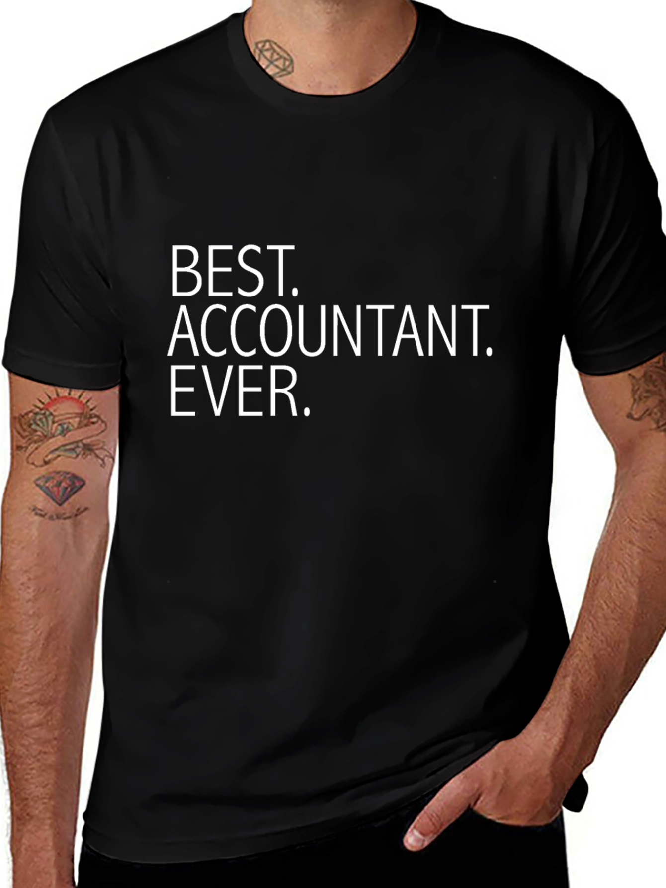 Best Accountant Ever T-Shirt - Black Cotton Blend