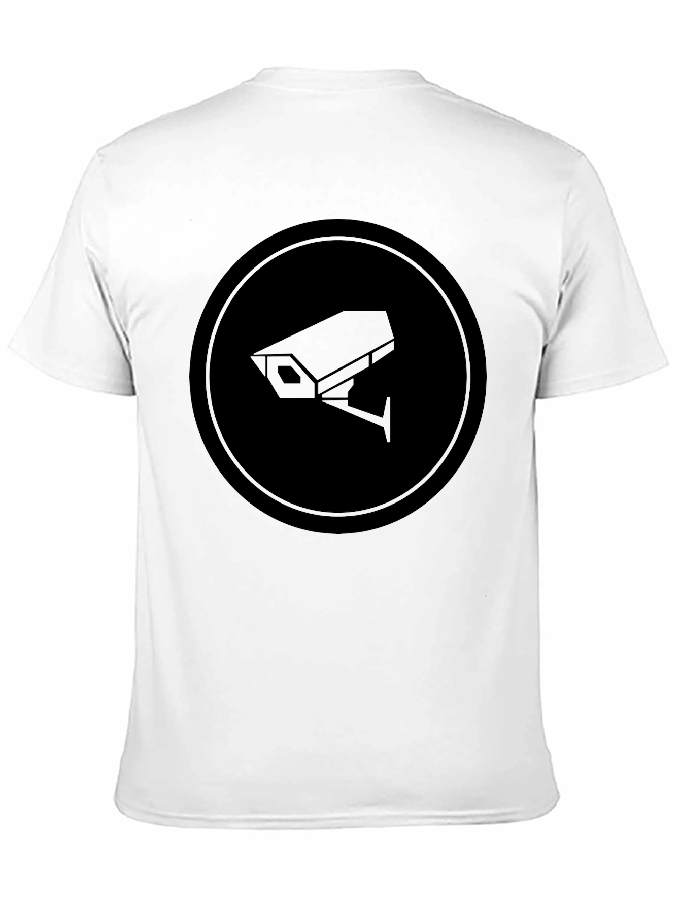 Surveillance Camera Graphic Tee - Modern Black T-Shirt