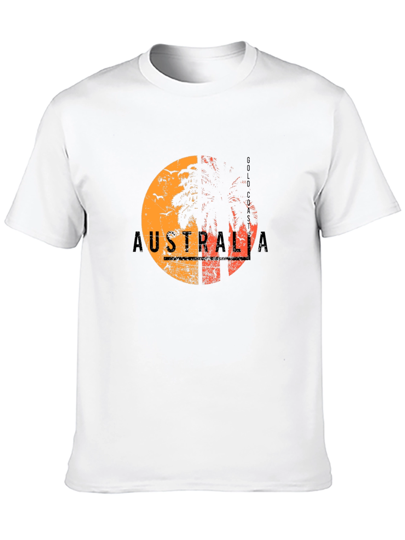 Australia Gold Coast Graphic Tee - Black T-Shirt
