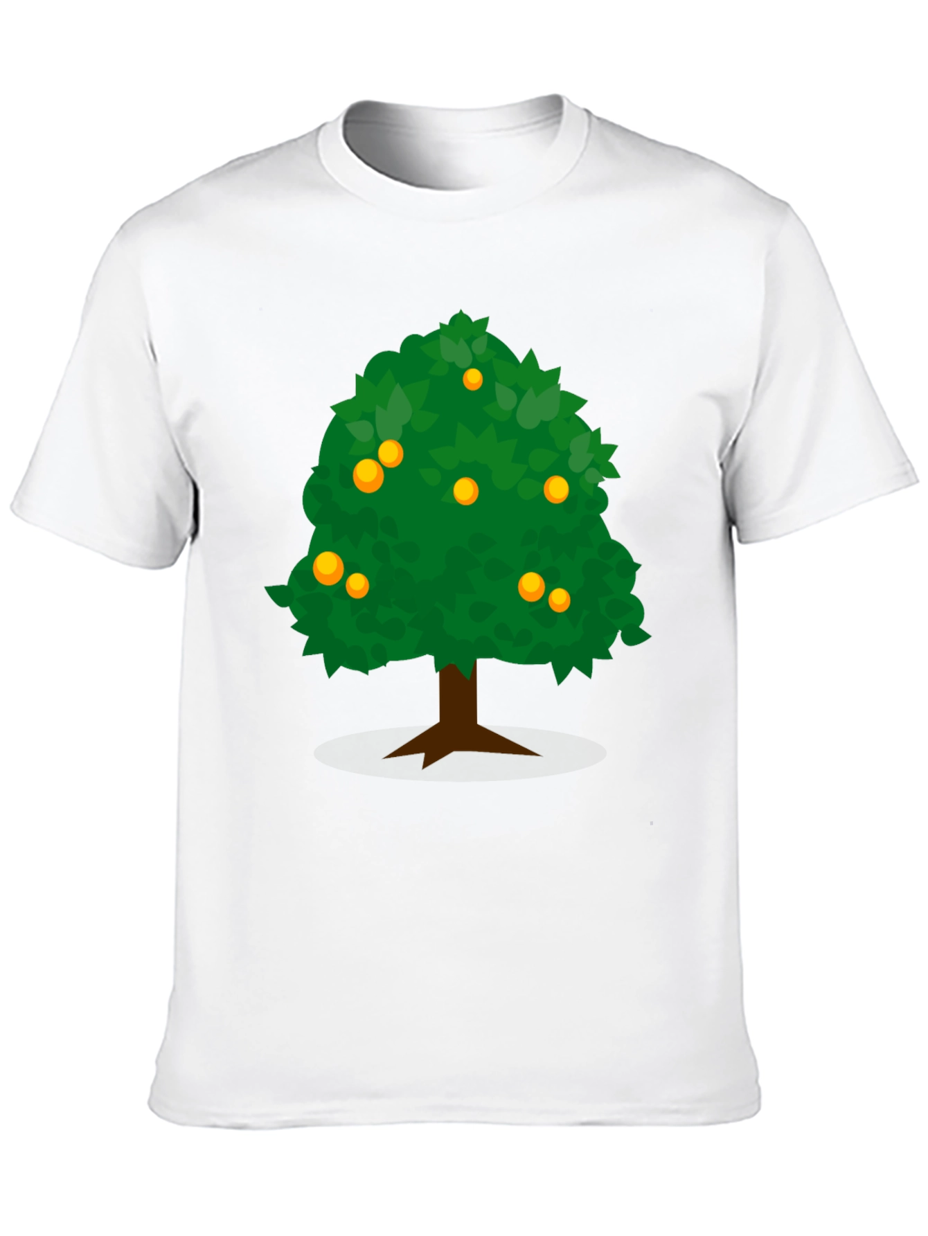 Orange Tree Graphic Tee - Casual Black T-Shirt