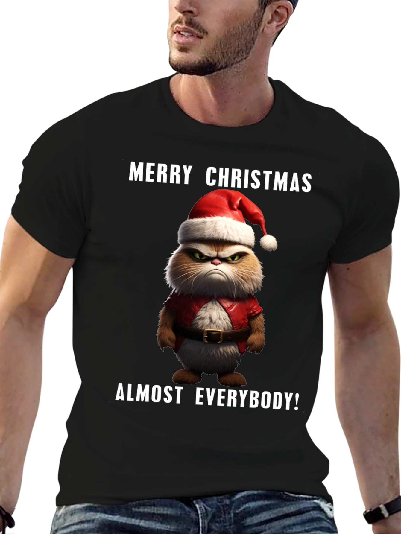 Grumpy Cat Merry Christmas T-Shirt