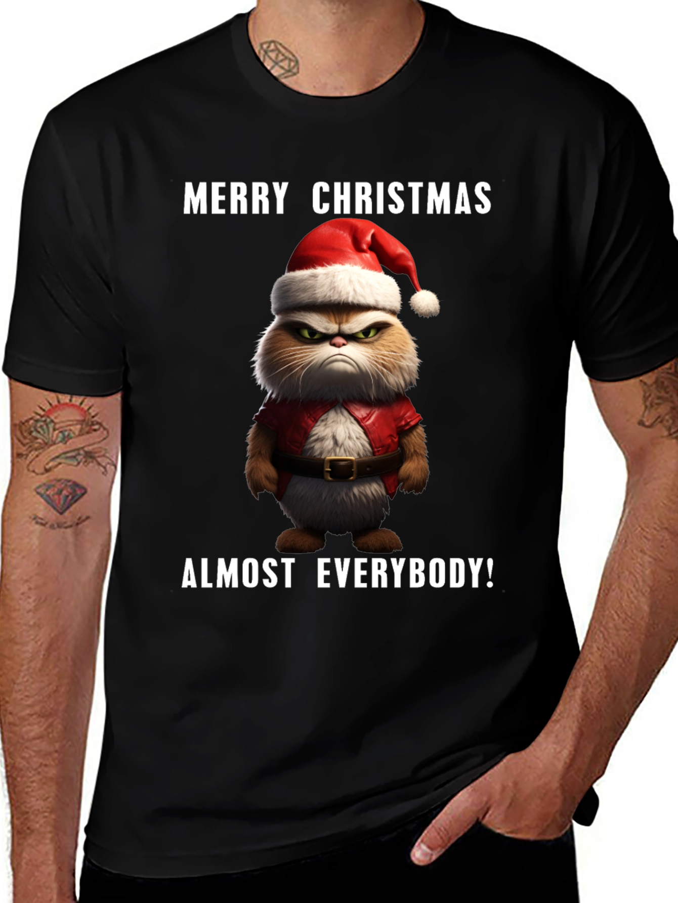 Grumpy Cat Merry Christmas T-Shirt