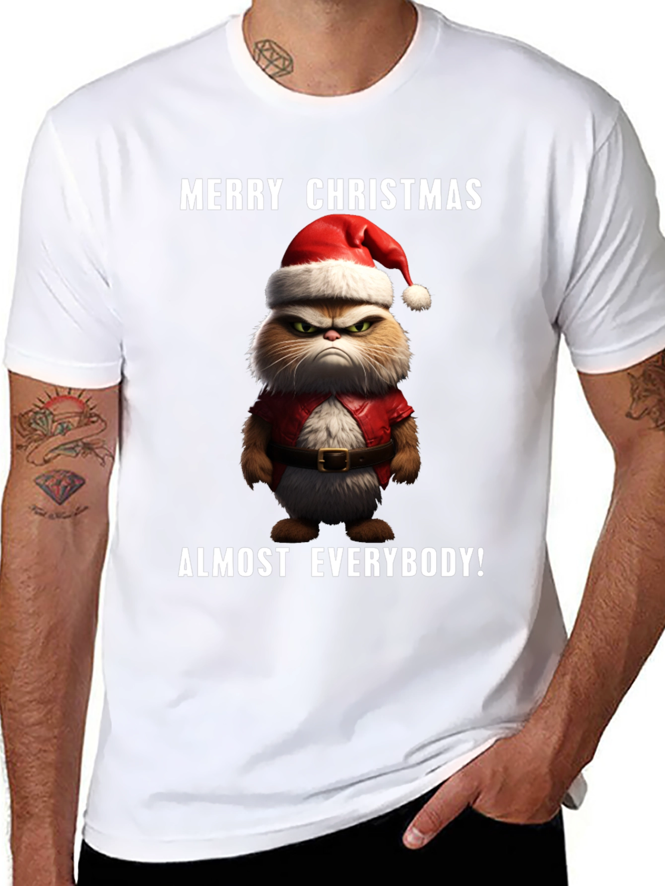Grumpy Cat Merry Christmas T-Shirt