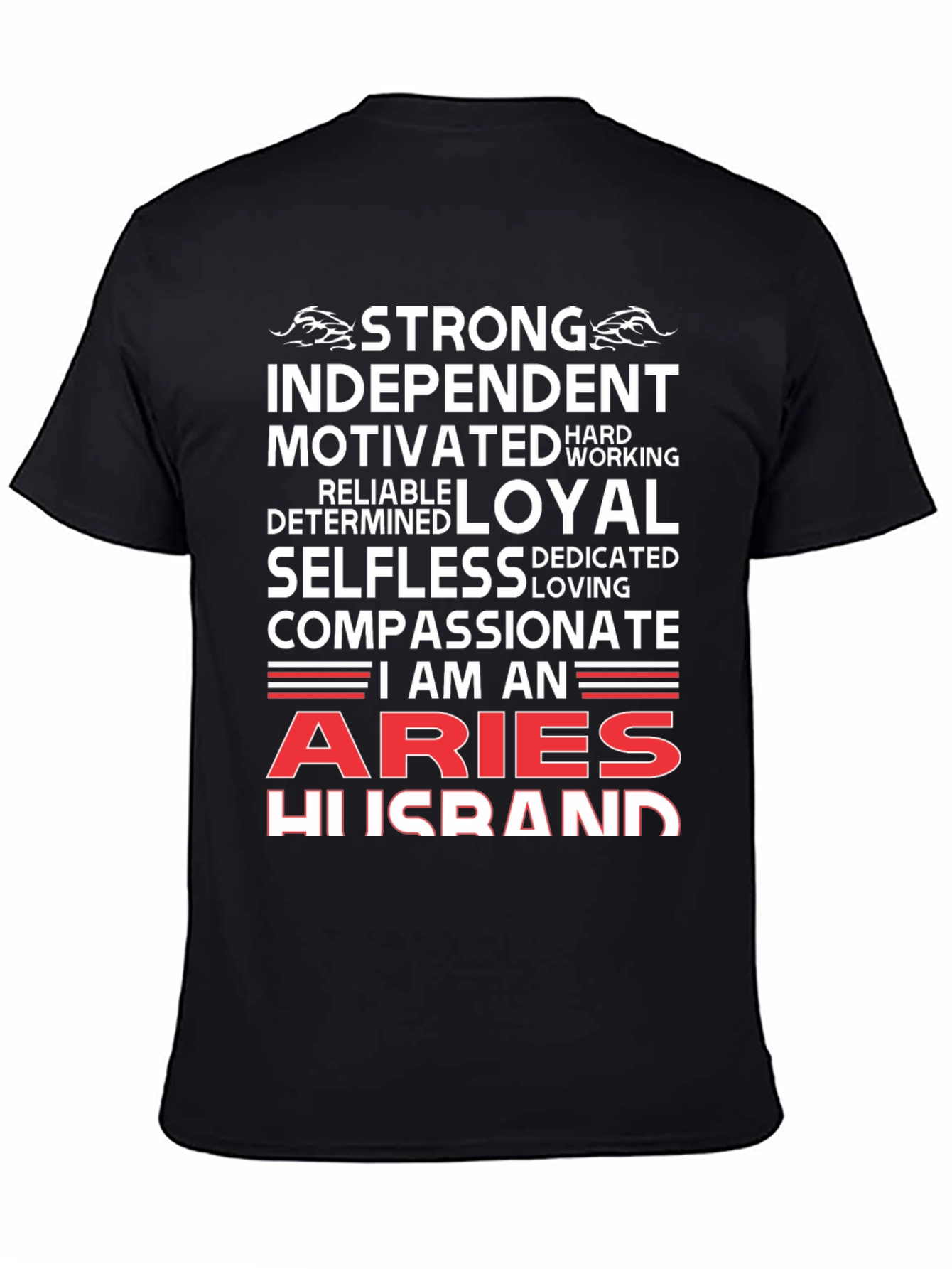 Aries Husband Graphic Tee - Strong Loyal Compassionate