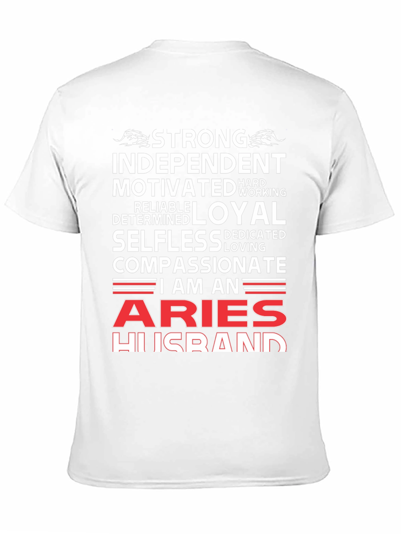 Aries Husband Graphic Tee - Strong Loyal Compassionate