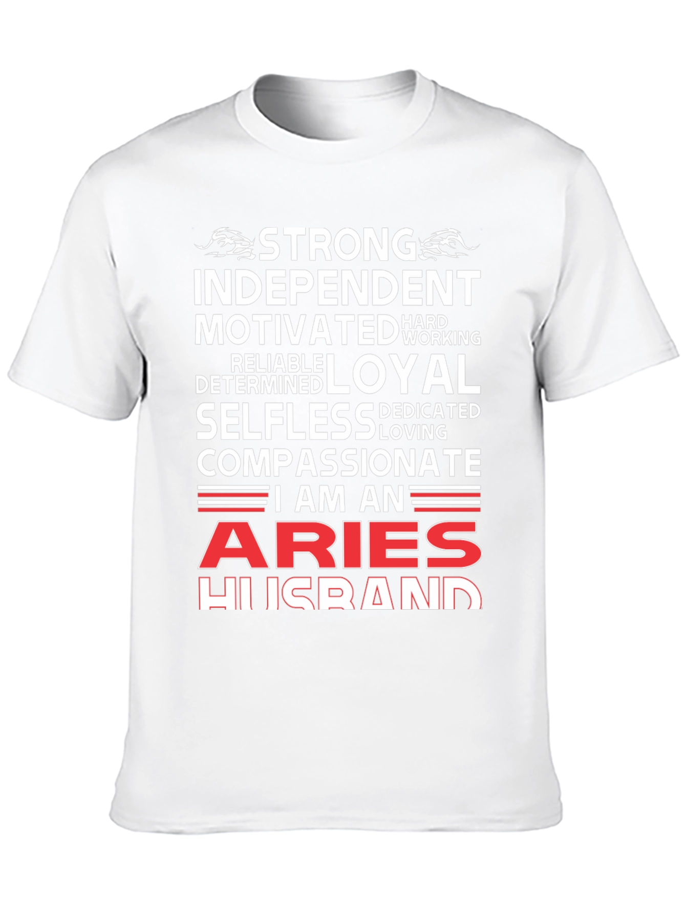 Aries Husband Graphic Tee - Strong Loyal Compassionate