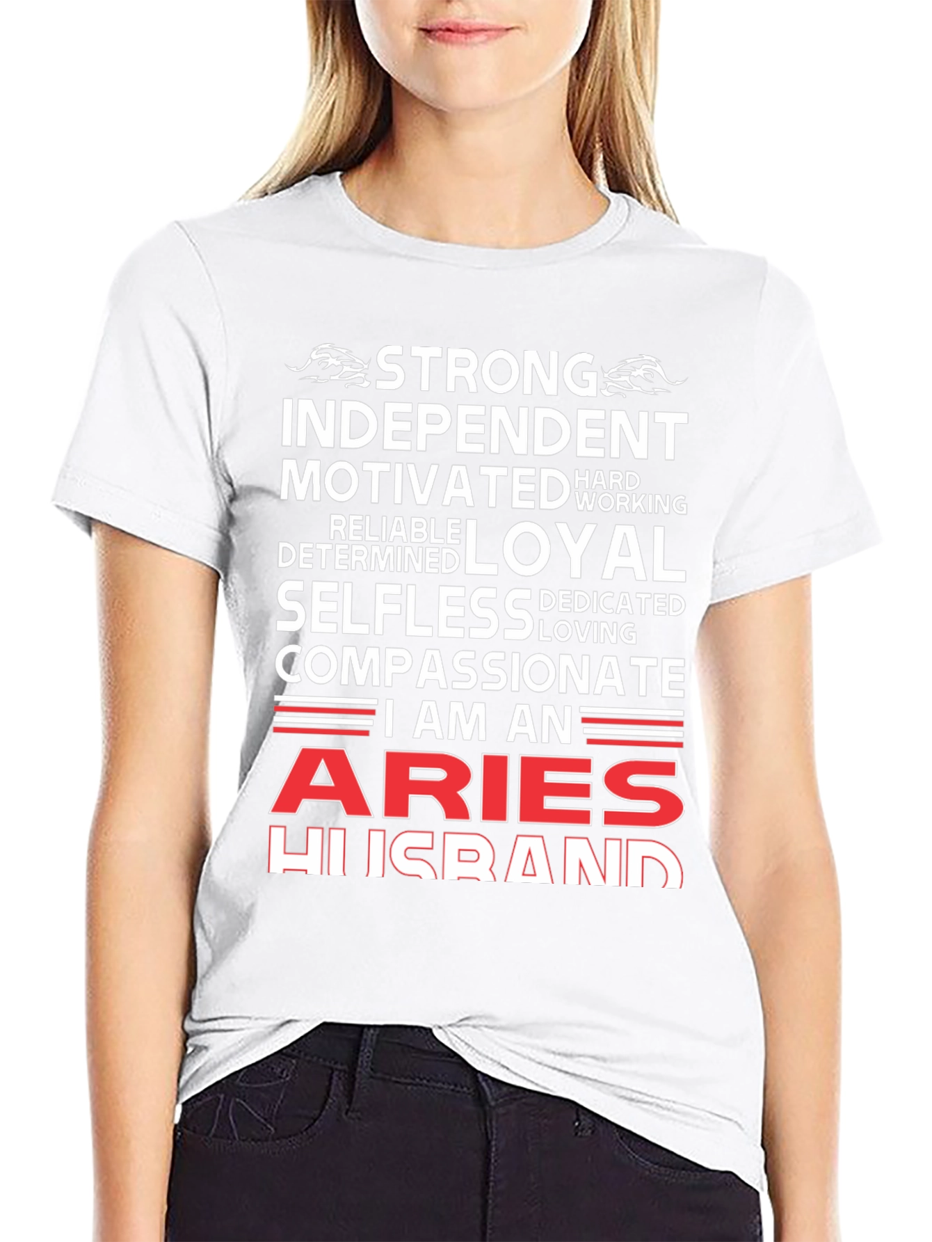 Aries Husband Graphic Tee - Strong Loyal Compassionate