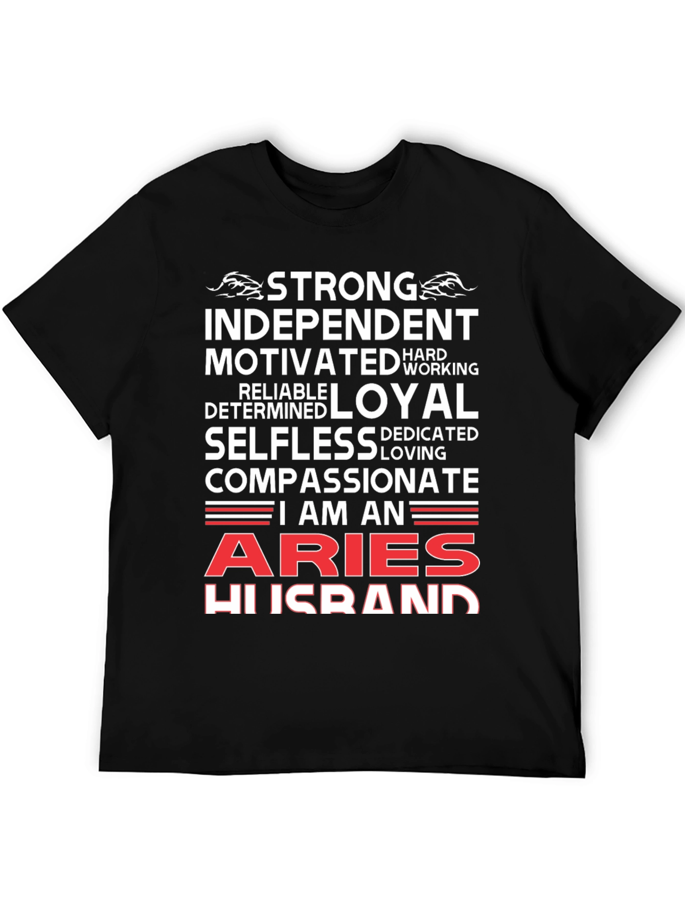 Aries Husband Graphic Tee - Strong Loyal Compassionate