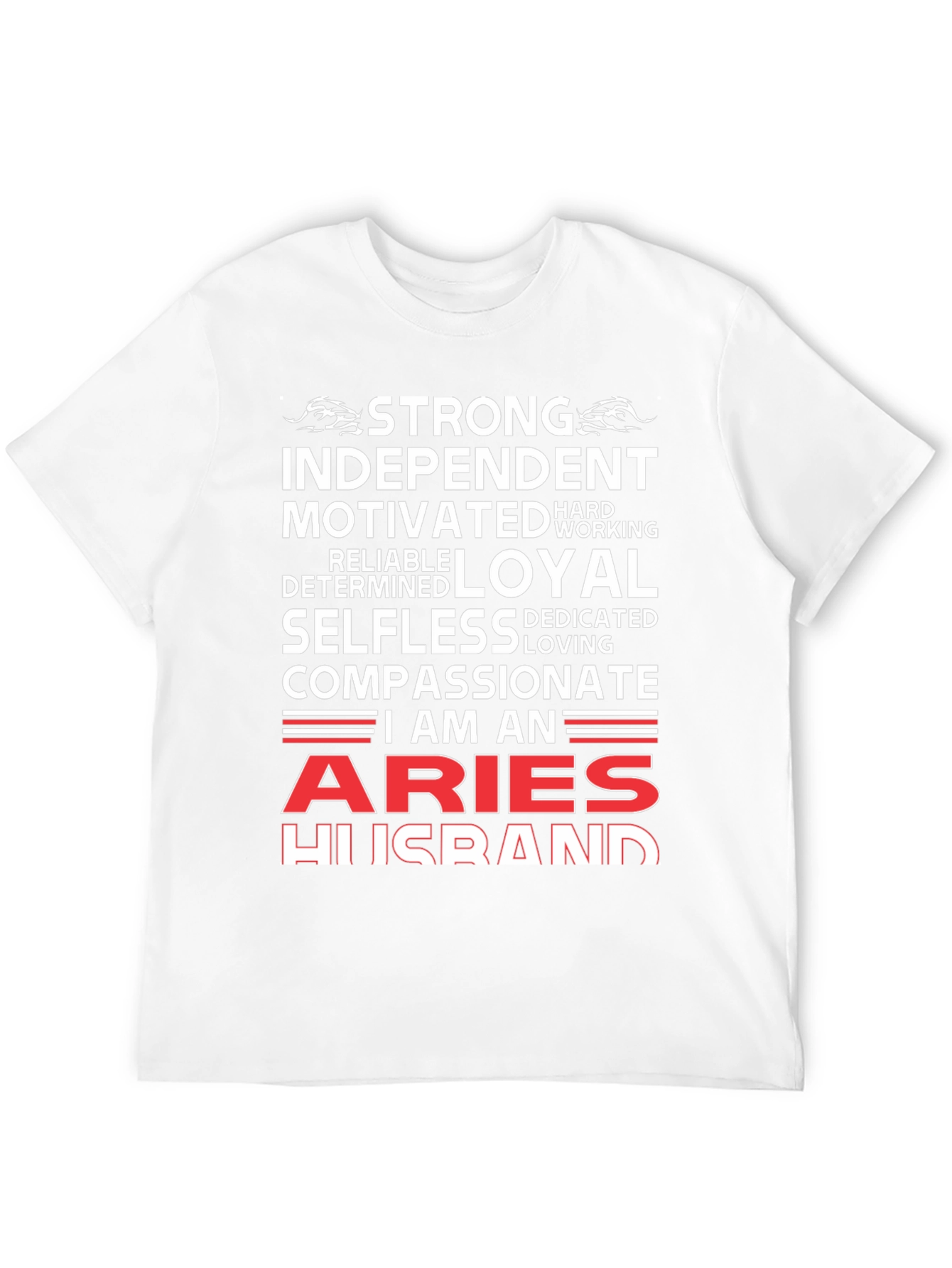 Aries Husband Graphic Tee - Strong Loyal Compassionate