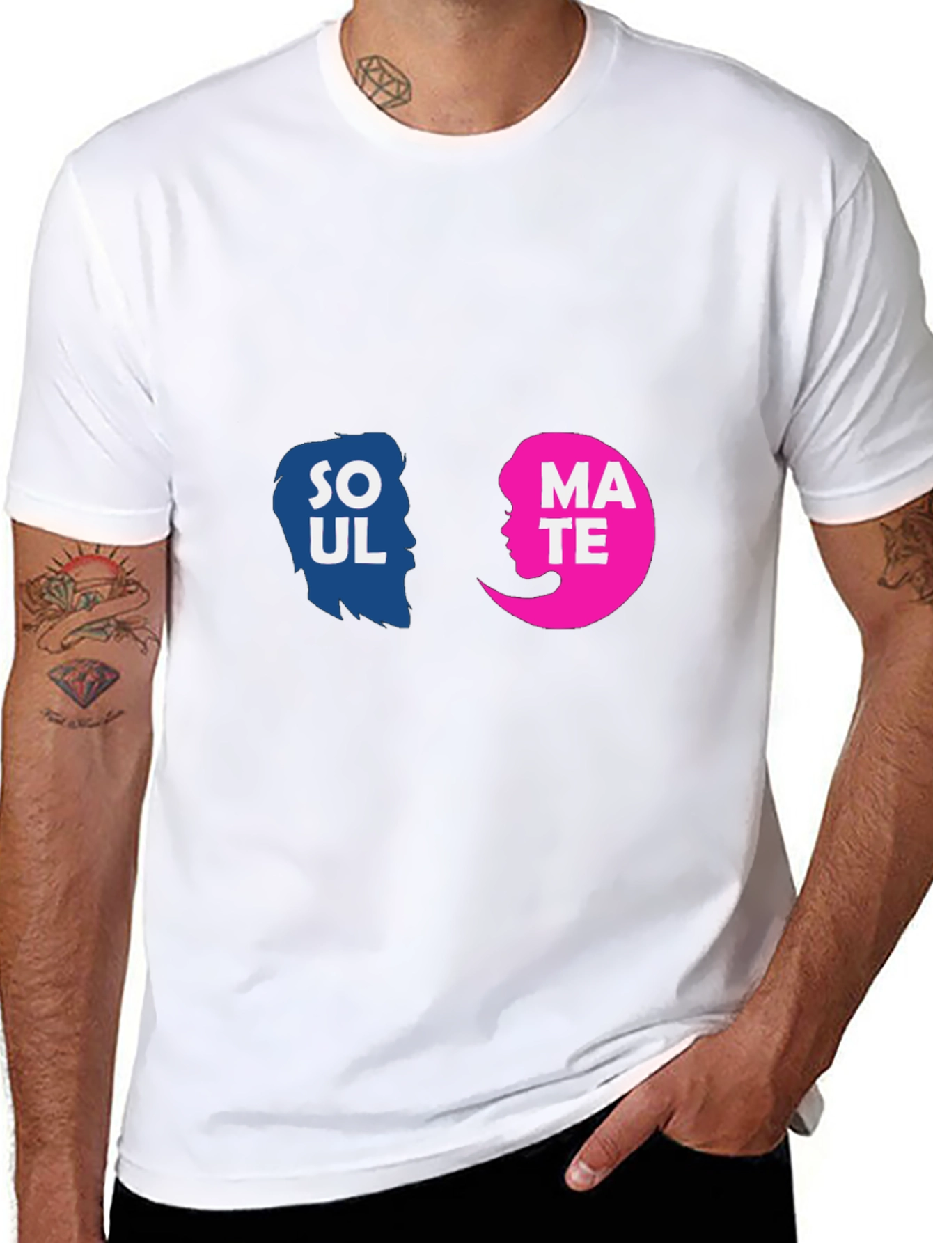 Soulmate Graphic Tee - Black Crew Neck