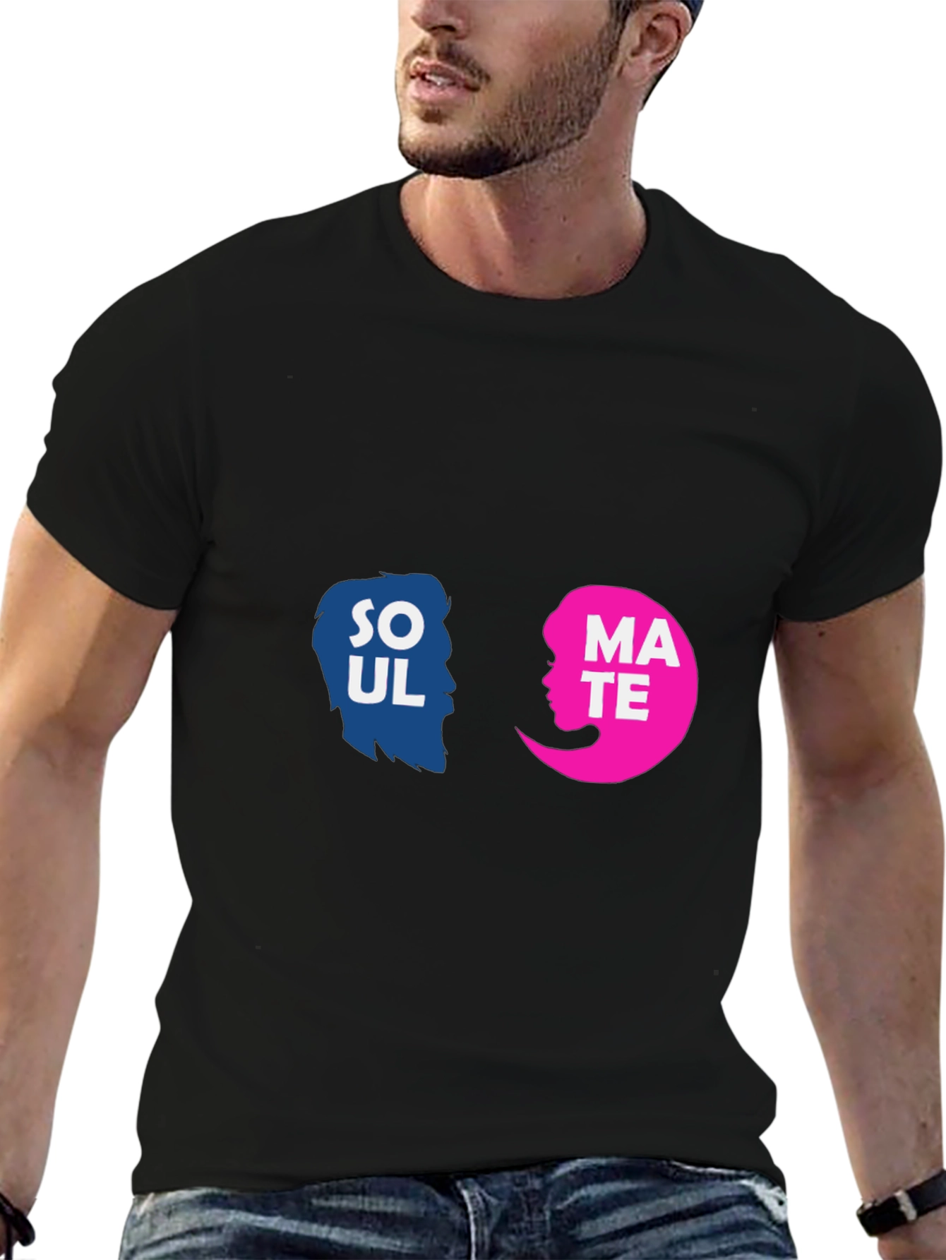 Soulmate Graphic Tee - Black Crew Neck