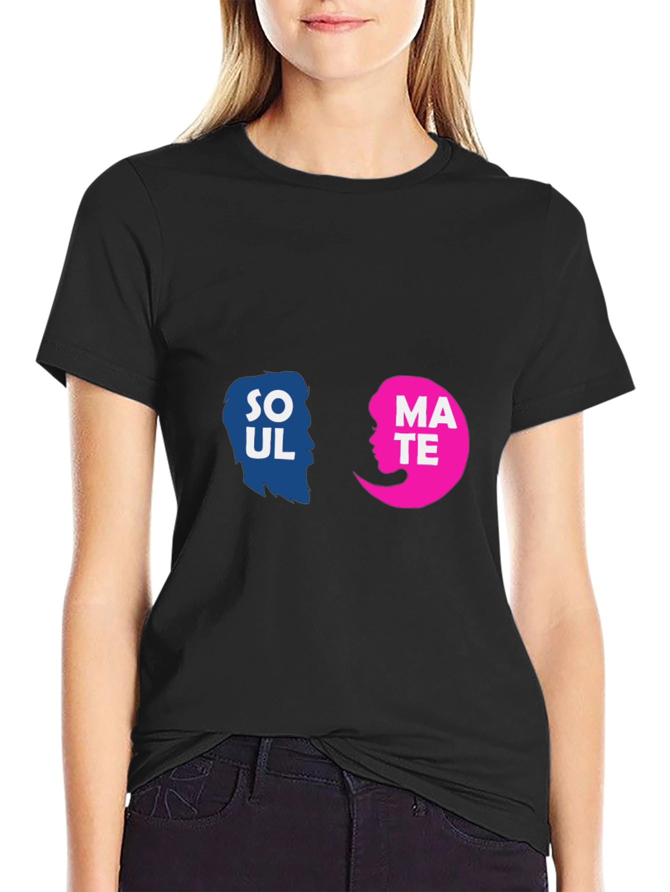 Soulmate Graphic Tee - Black Crew Neck