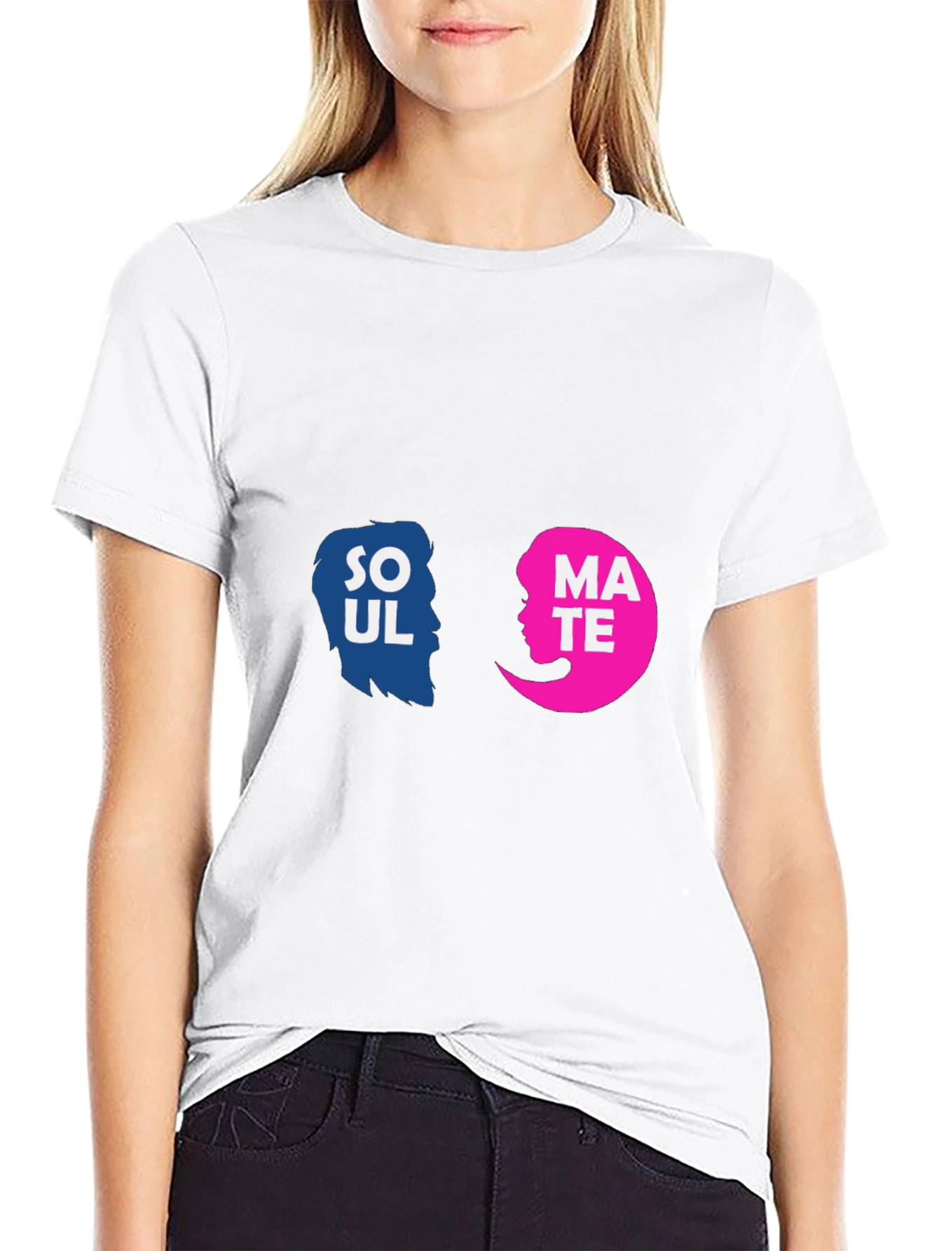 Soulmate Graphic Tee - Black Crew Neck