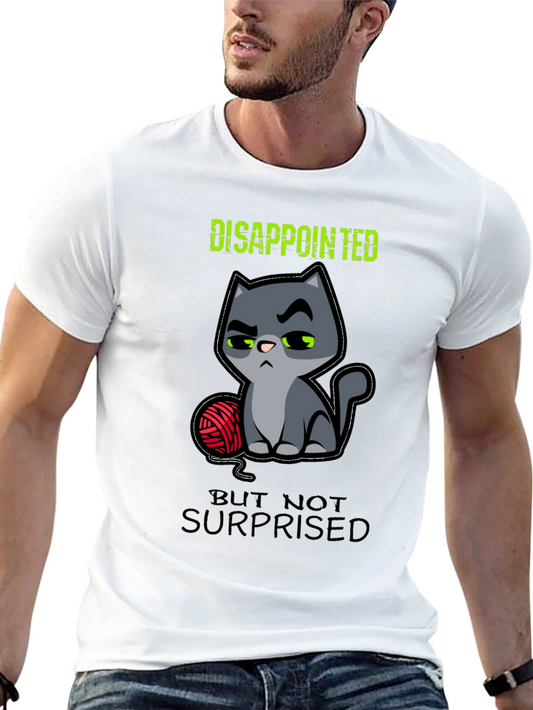 Disappointed Cat Graphic T-Shirt - Unisex Cotton Tee
