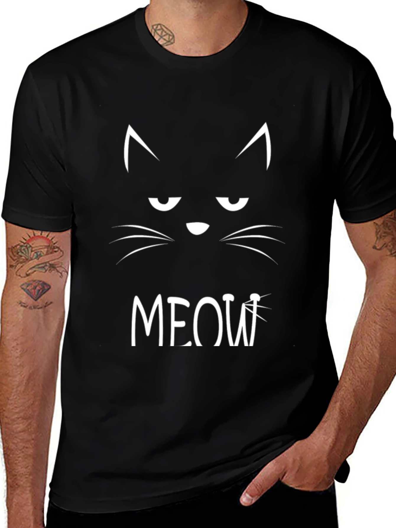 Grumpy Cat MEOW Black T-Shirt