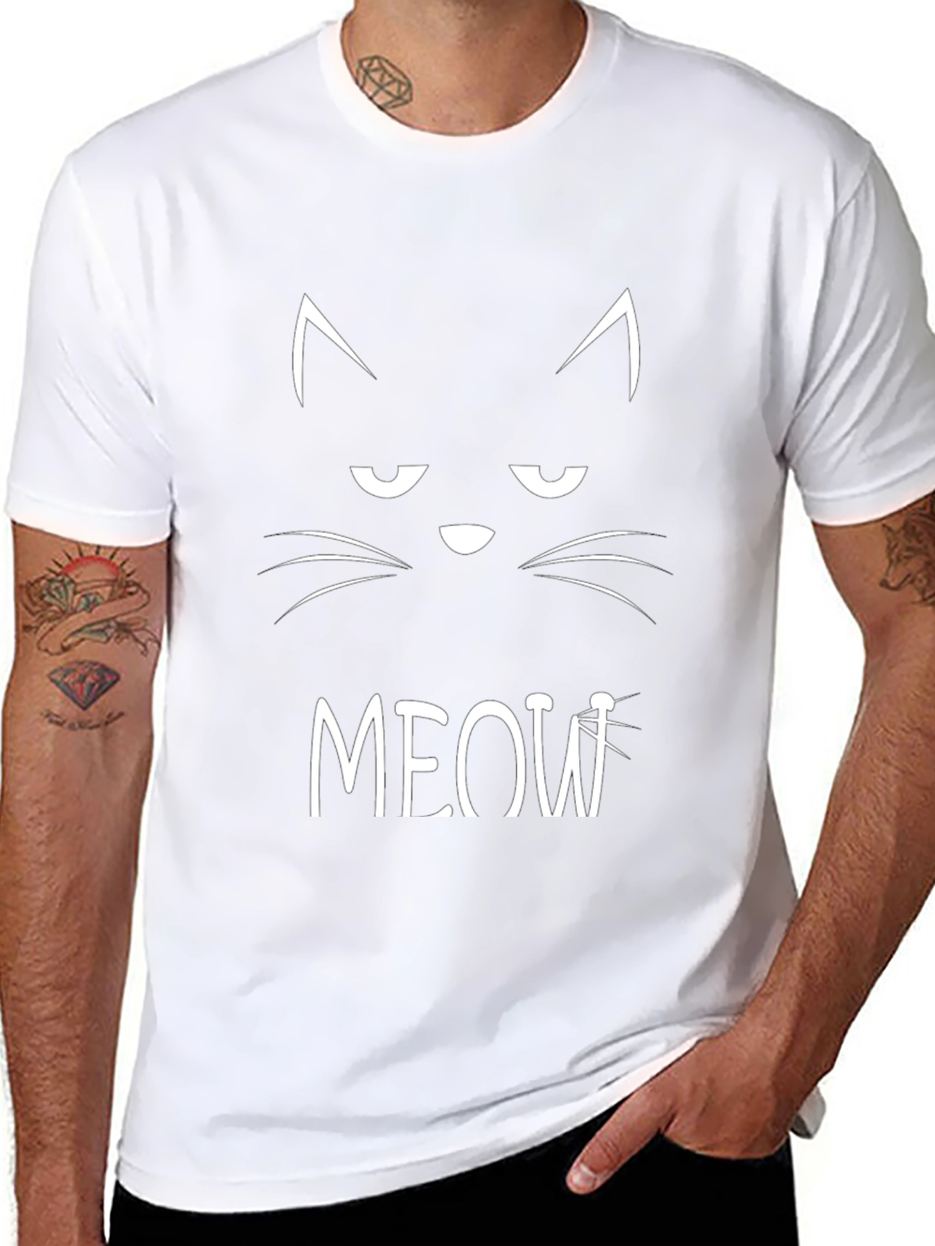 Grumpy Cat MEOW Black T-Shirt