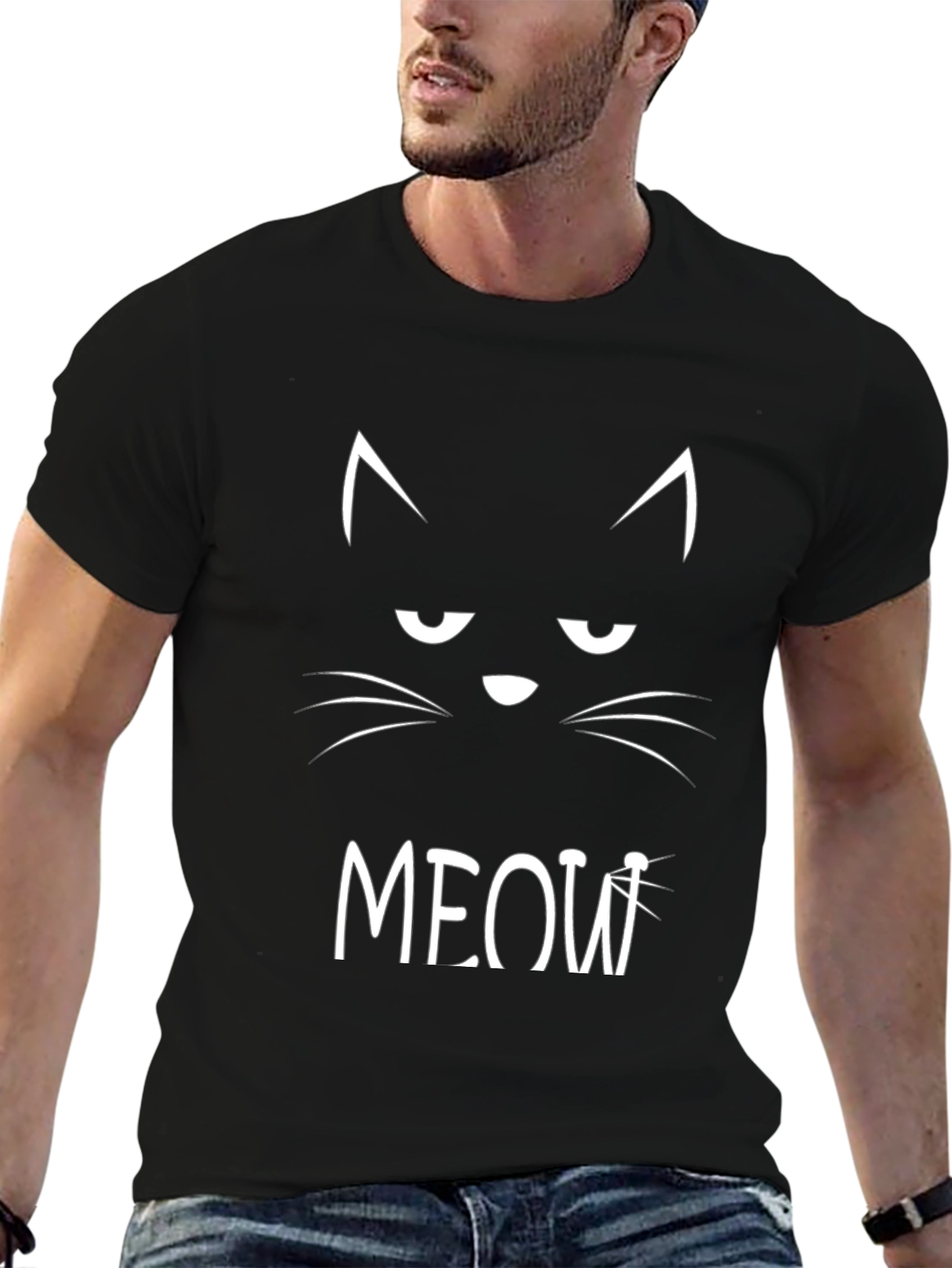 Grumpy Cat MEOW Black T-Shirt