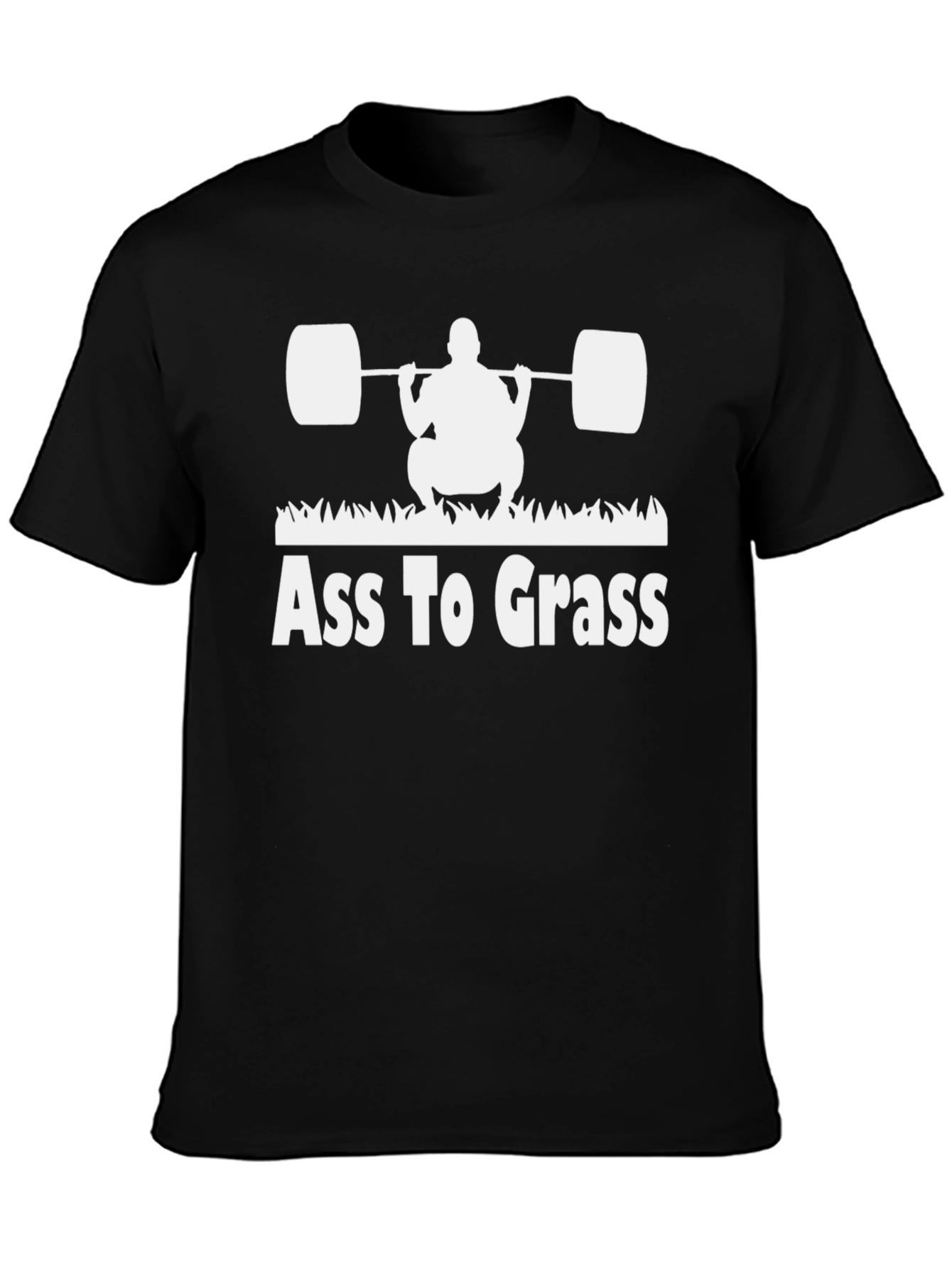 Ass to Grass Black Graphic T-Shirt