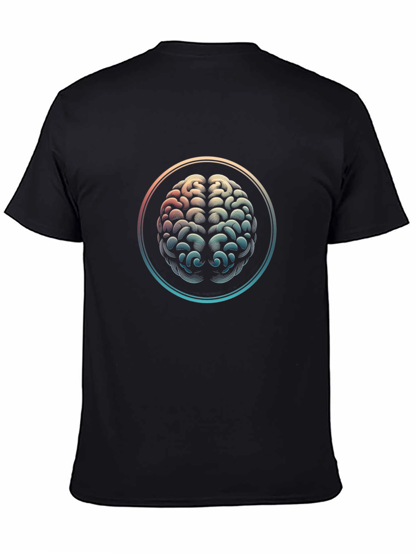 Brain Graphic Tee - Black Cotton Mind T-Shirt