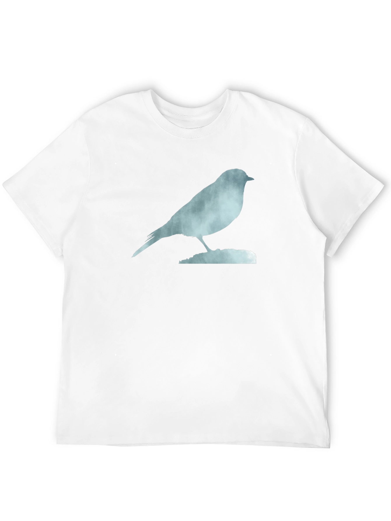 Bird Silhouette Graphic Tee - Soft Black Cotton