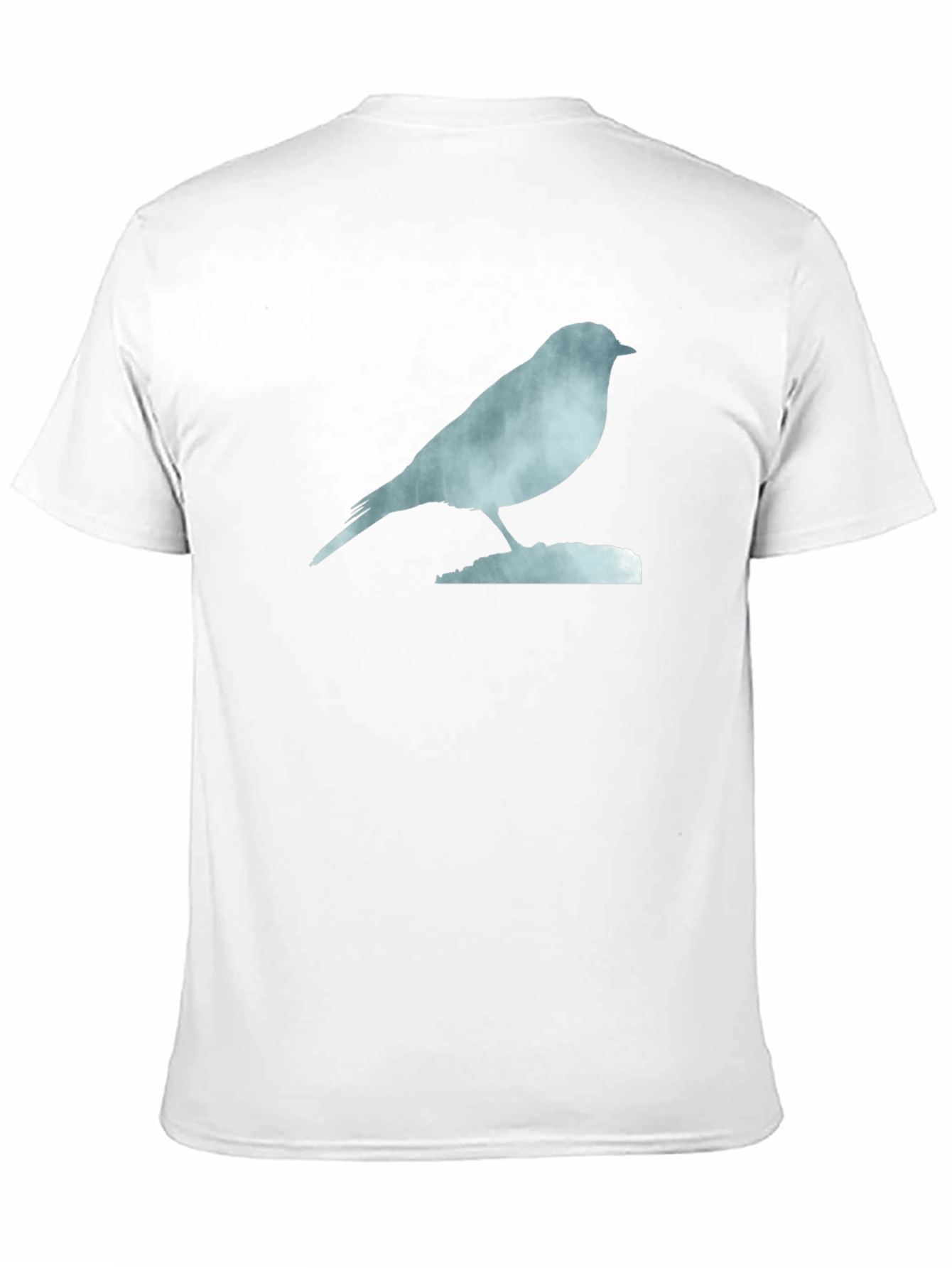 Bird Silhouette Graphic Tee - Soft Black Cotton