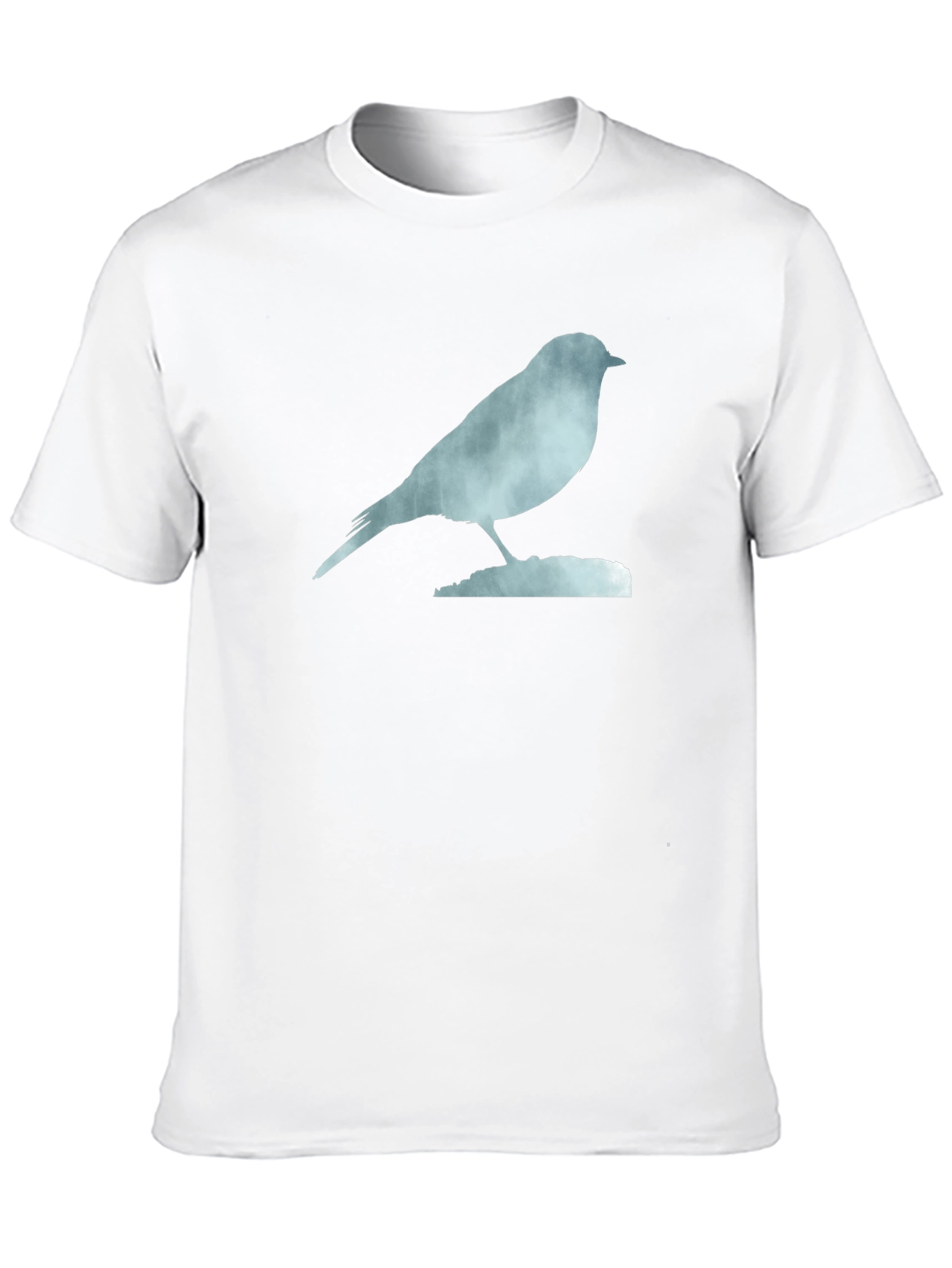 Bird Silhouette Graphic Tee - Soft Black Cotton