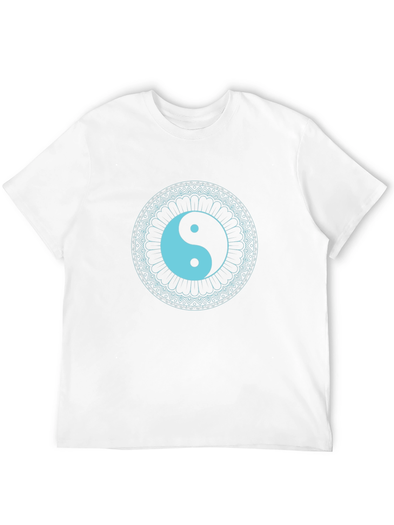 Yin Yang Mandala Graphic Tee - Black
