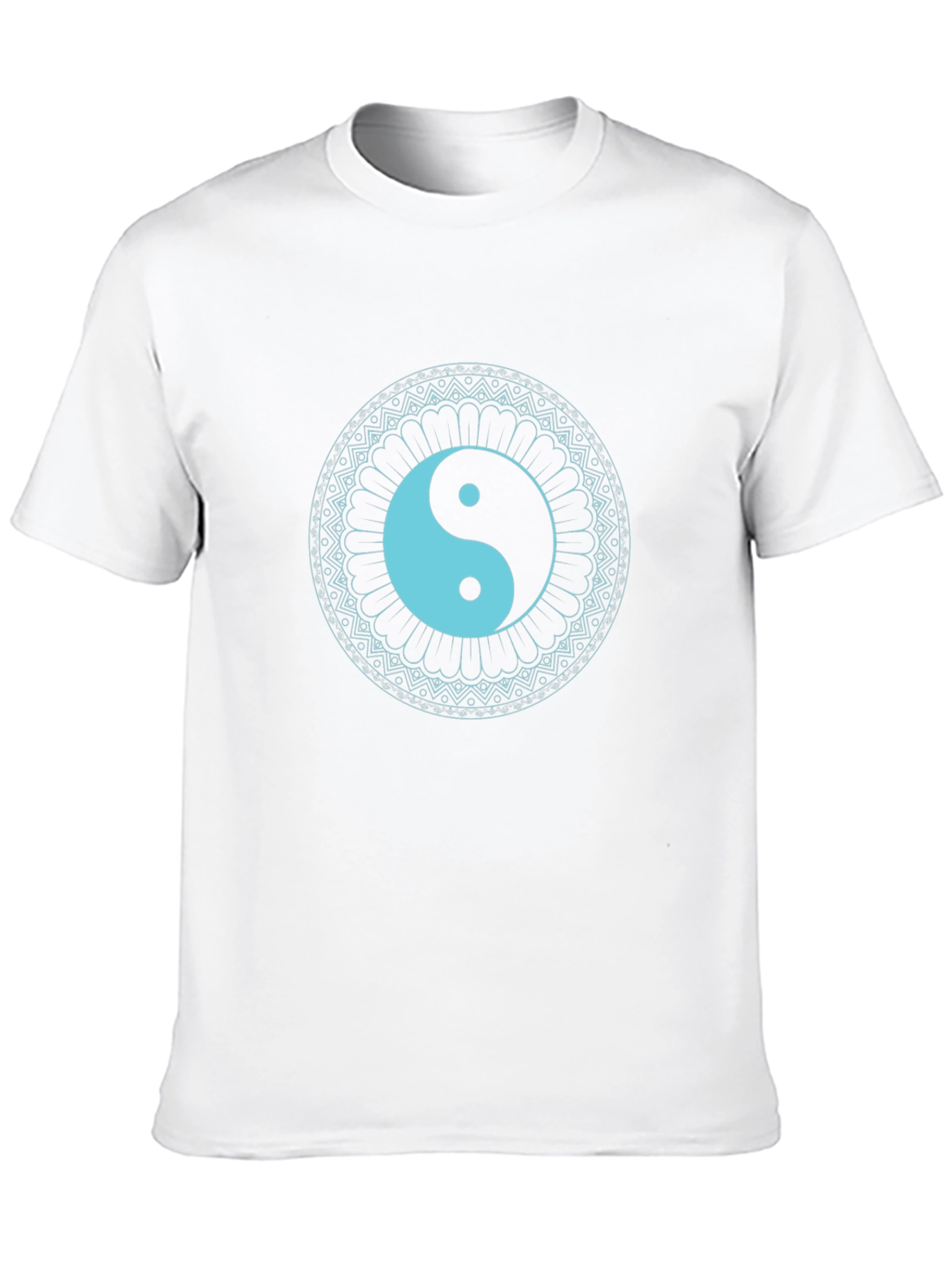 Yin Yang Mandala Graphic Tee - Black