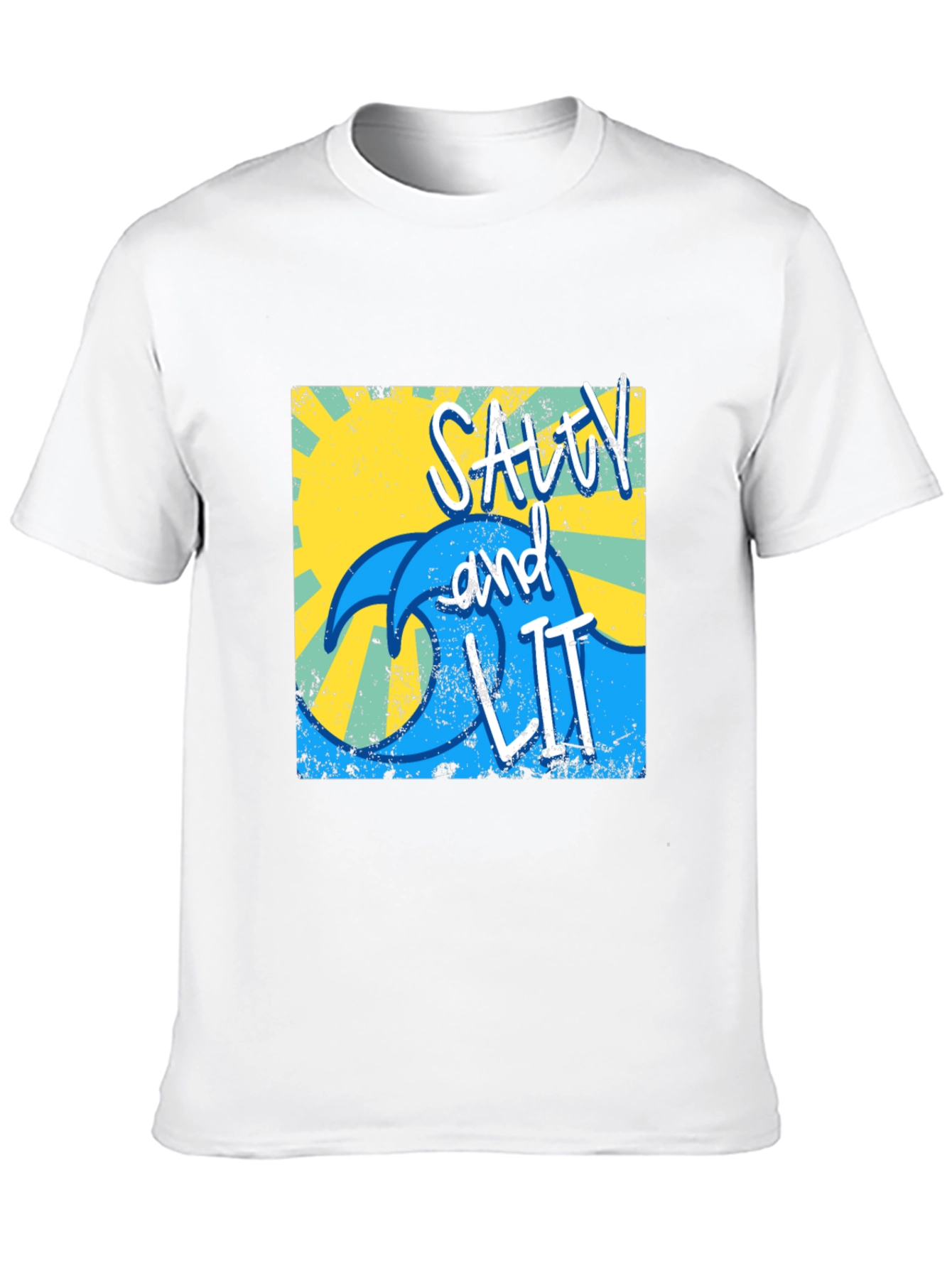 Salty and Lit Graphic Tee - Black Cotton T-Shirt