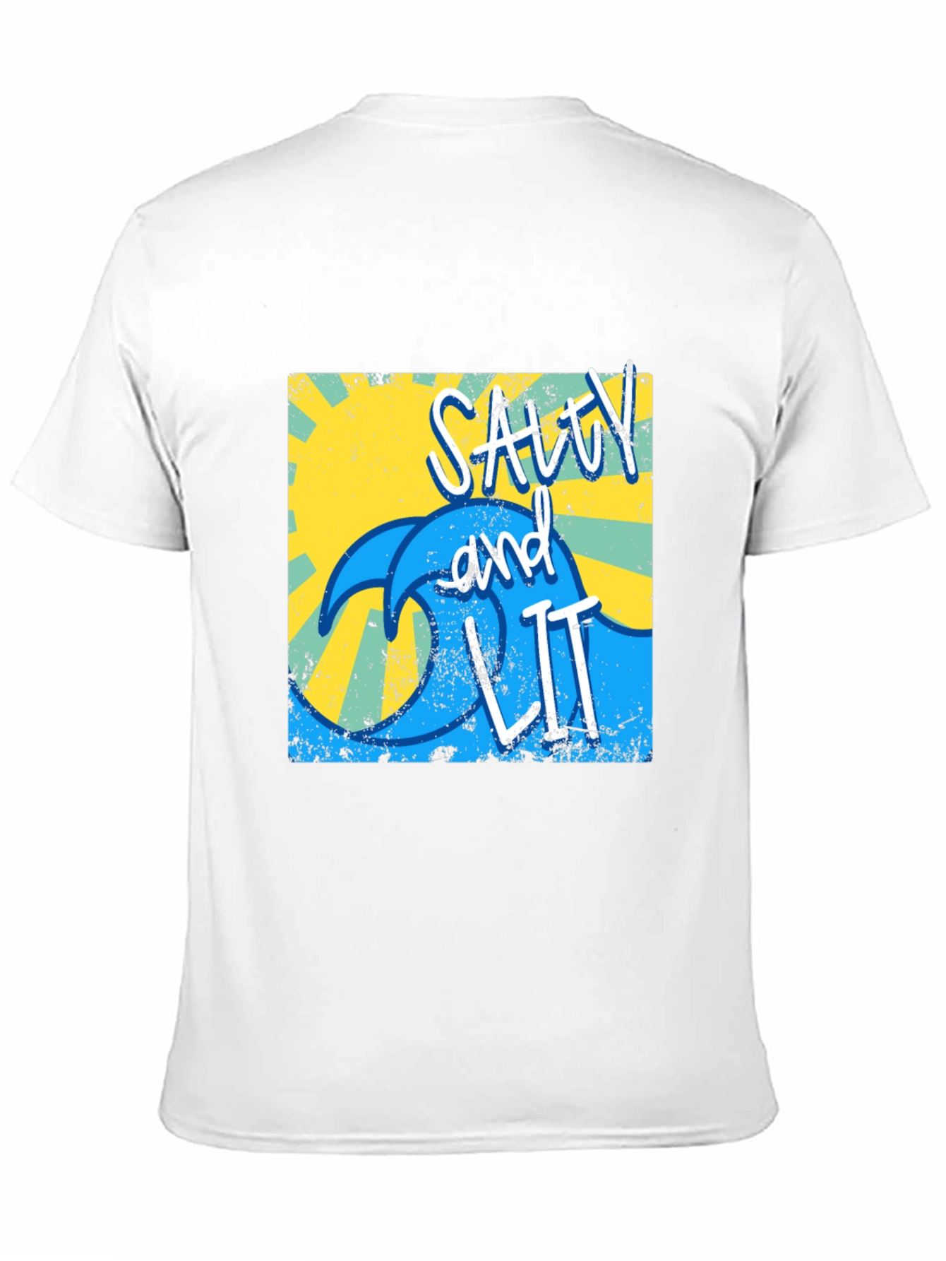 Salty and Lit Graphic Tee - Black Cotton T-Shirt