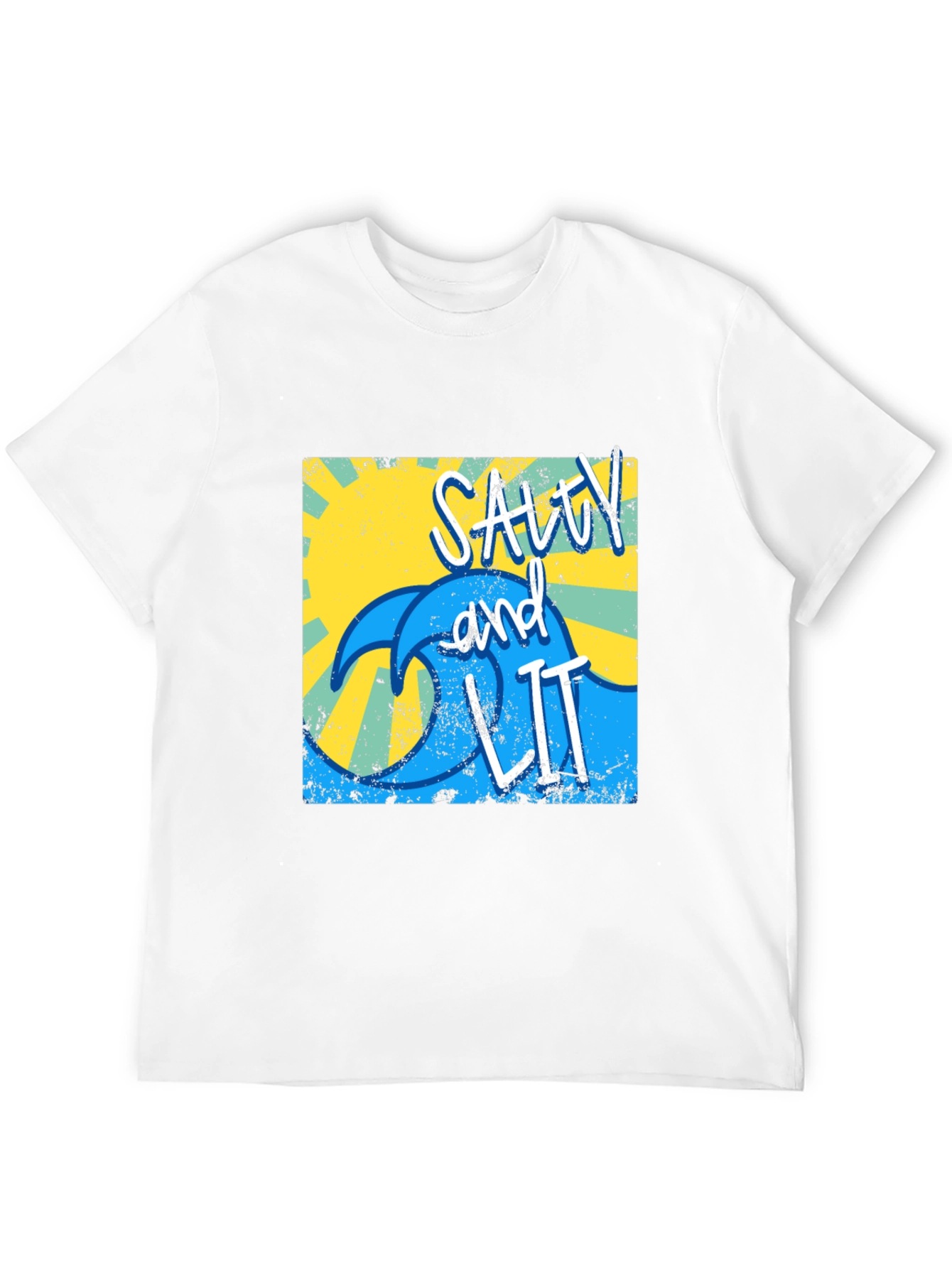 Salty and Lit Graphic Tee - Black Cotton T-Shirt