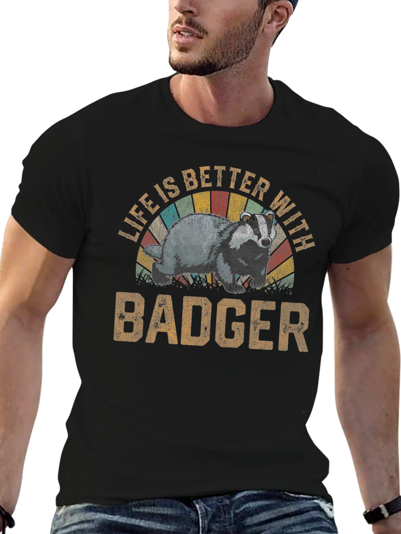 Life is Better with Badger T-Shirt