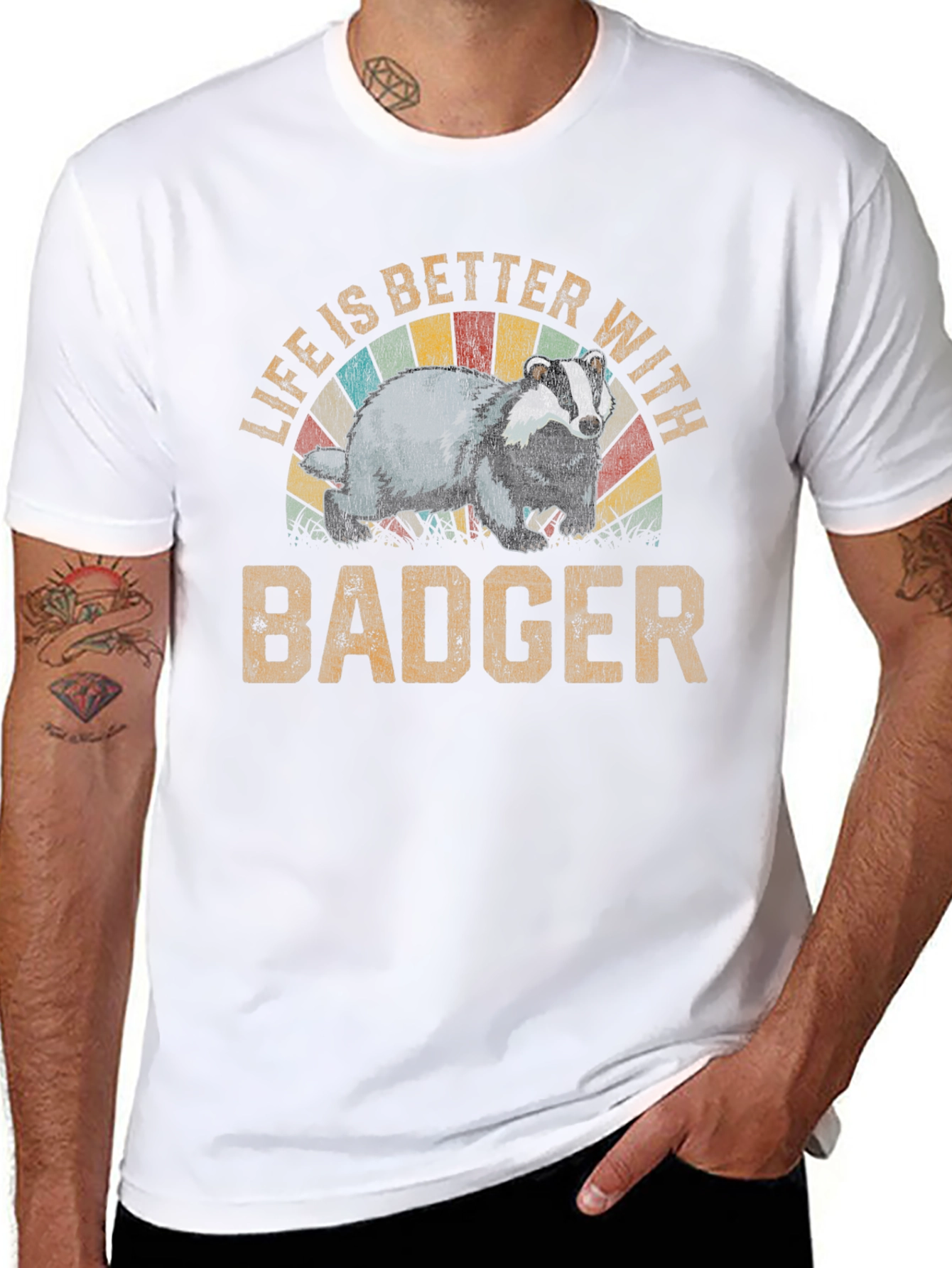 Life is Better with Badger T-Shirt