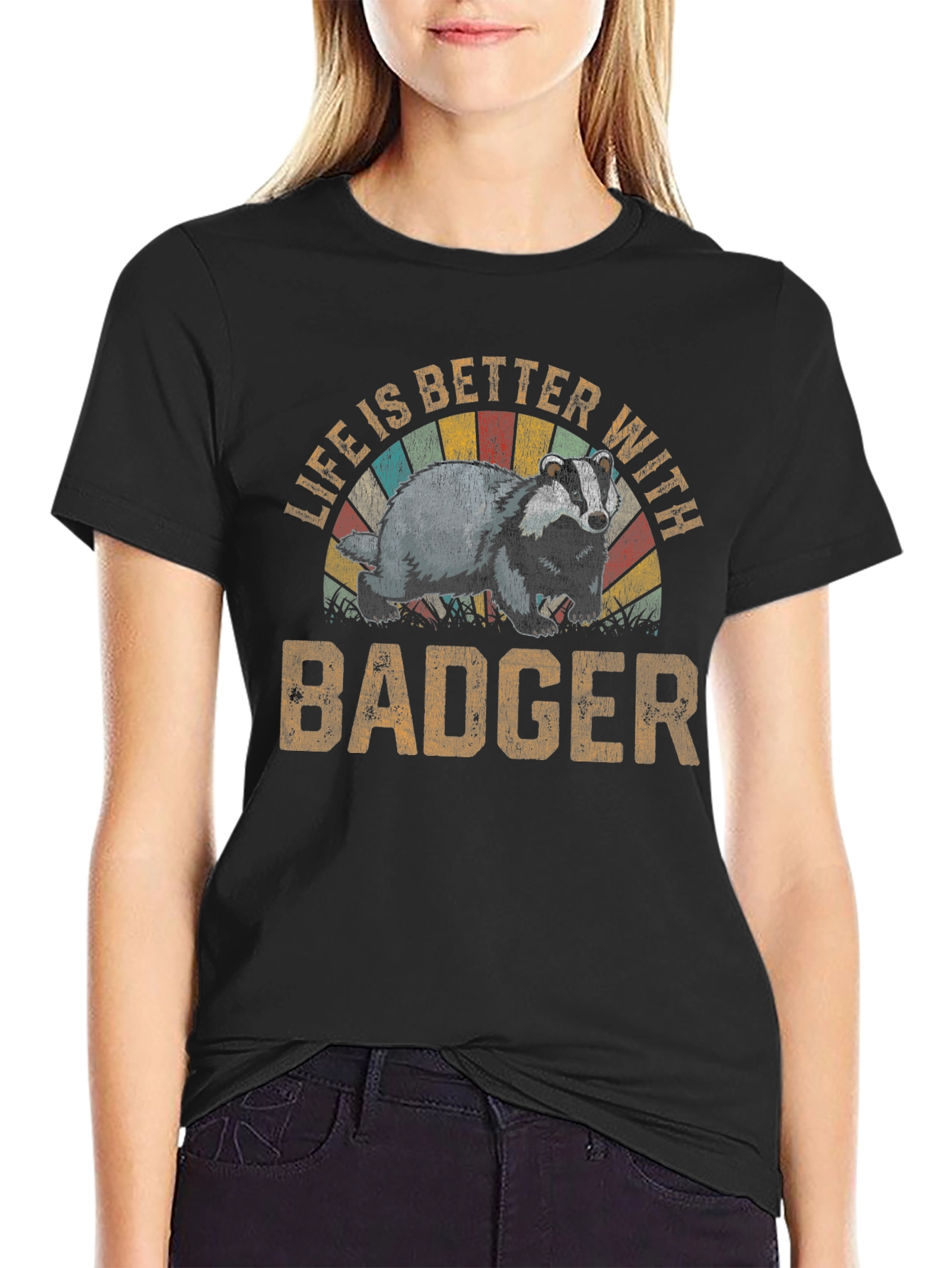 Life is Better with Badger T-Shirt