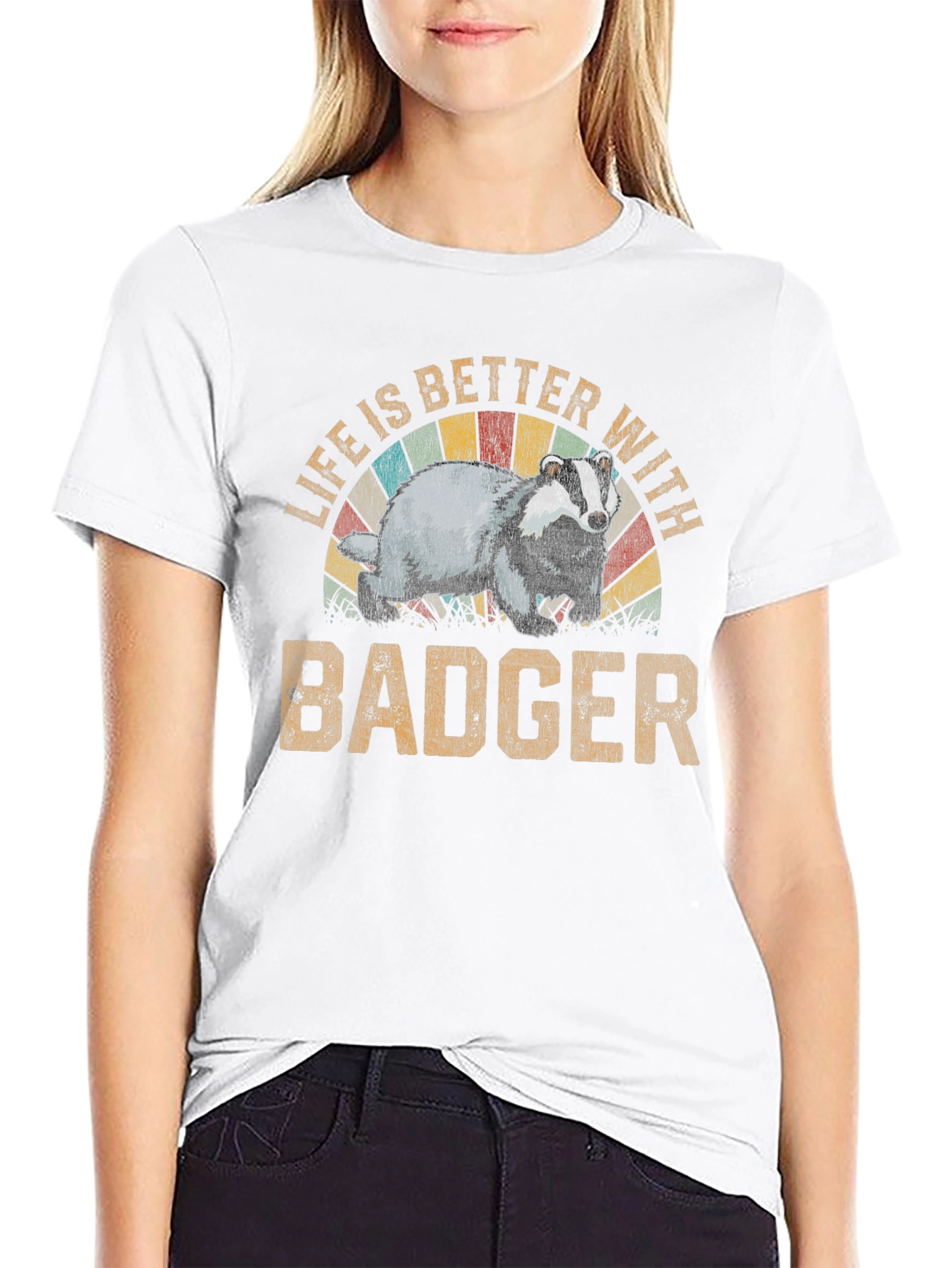 Life is Better with Badger T-Shirt