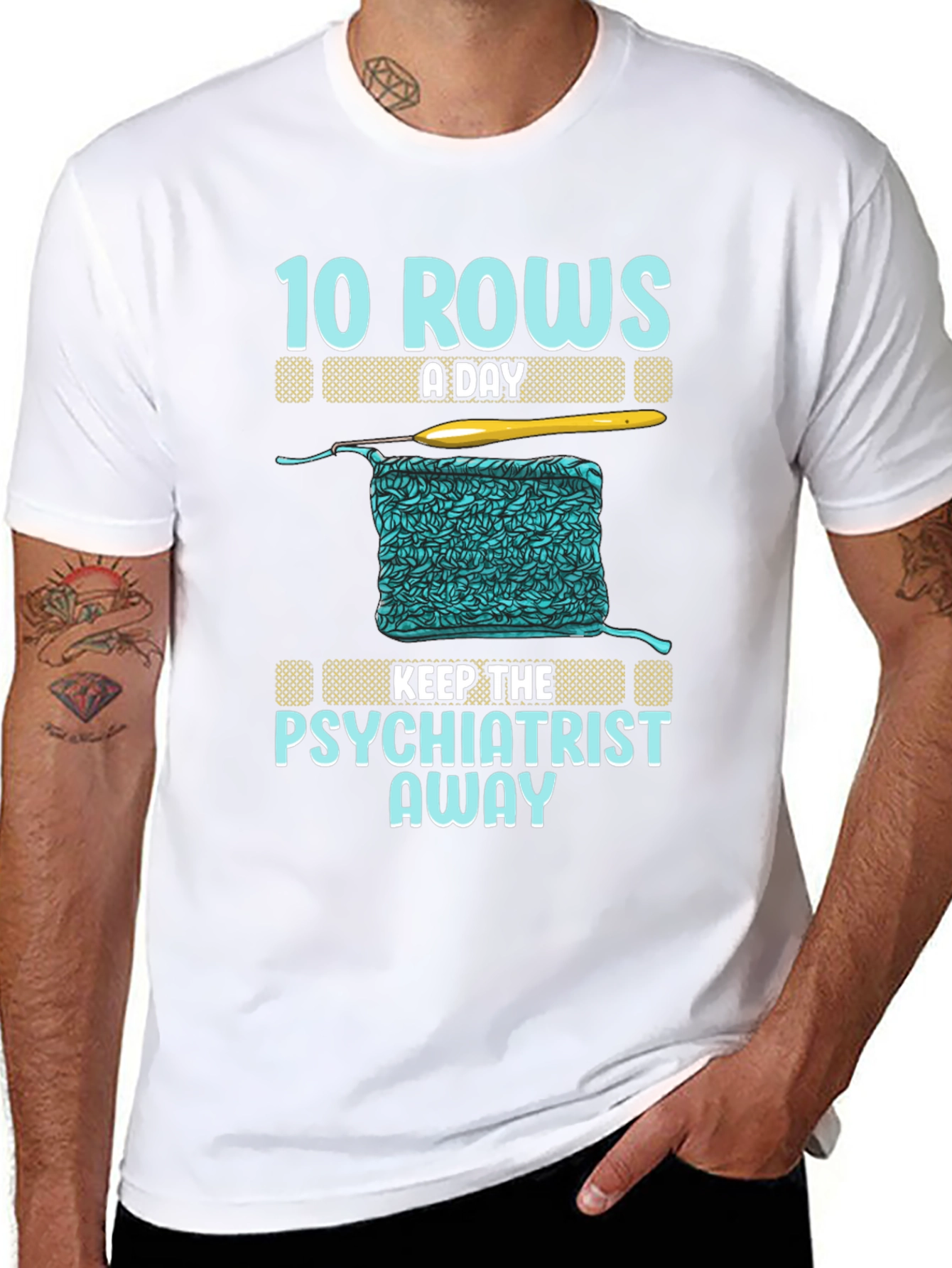 Crochet T-Shirt: 10 Rows A Day Keeps Psychiatrist Away