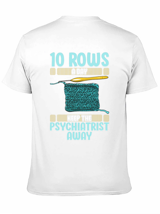Crochet T-Shirt: 10 Rows A Day Keeps Psychiatrist Away