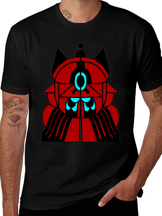 Geometric Design Black T-Shirt