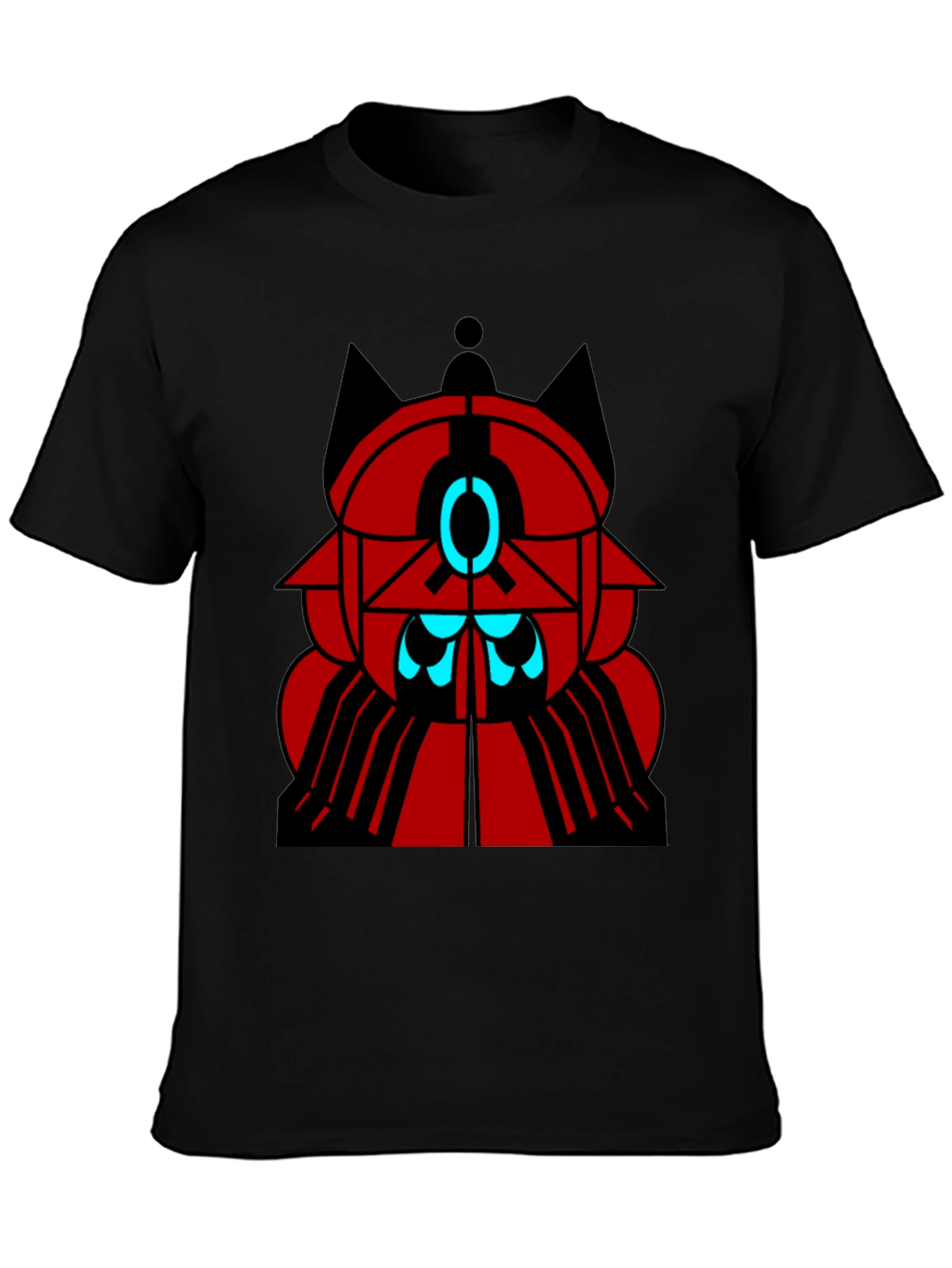 Geometric Design Black T-Shirt