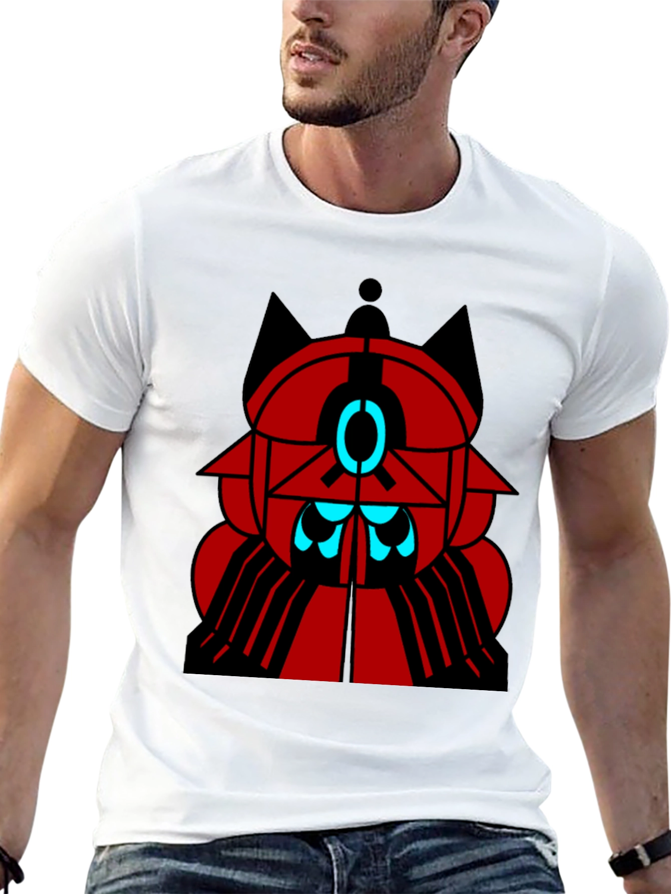 Geometric Design Black T-Shirt