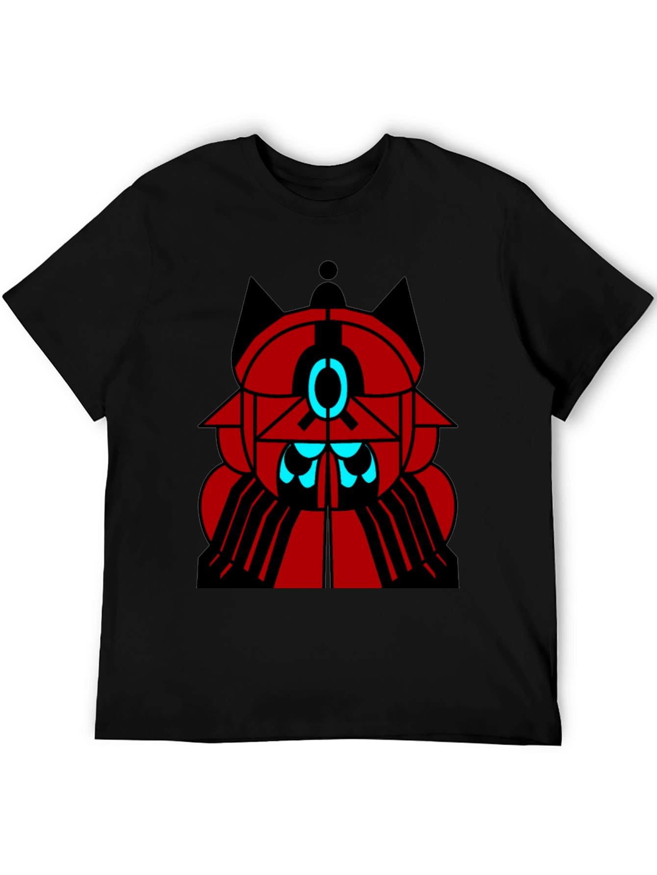 Geometric Design Black T-Shirt