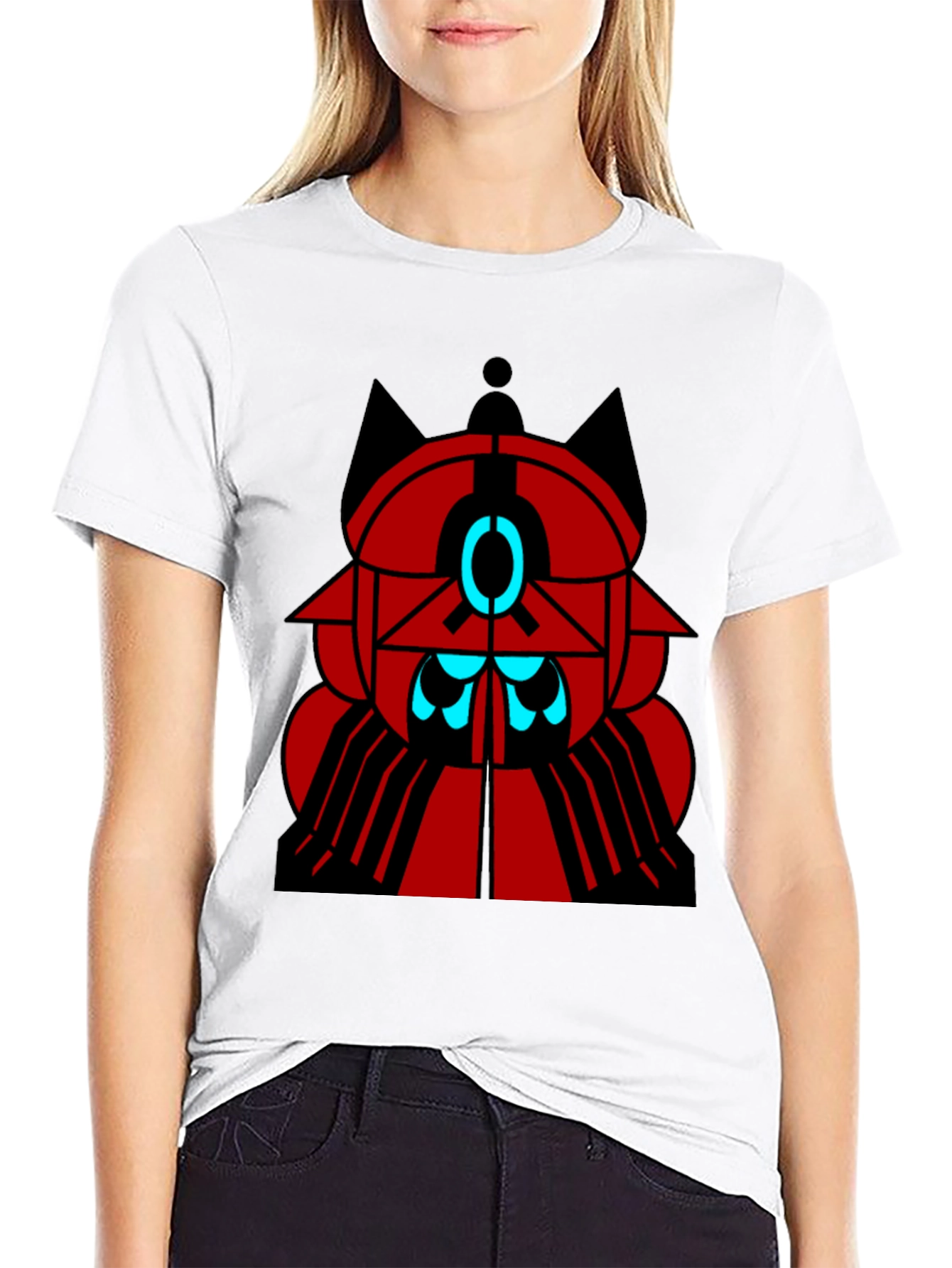 Geometric Design Black T-Shirt