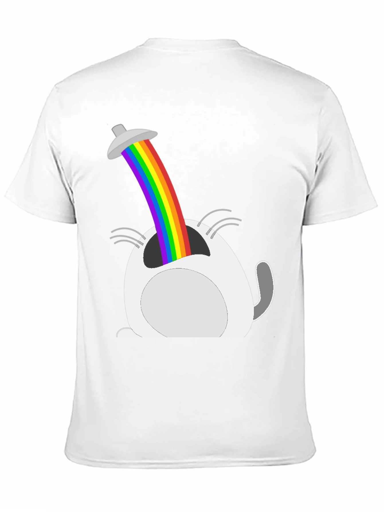 Funny Cat Rainbow UFO T-Shirt