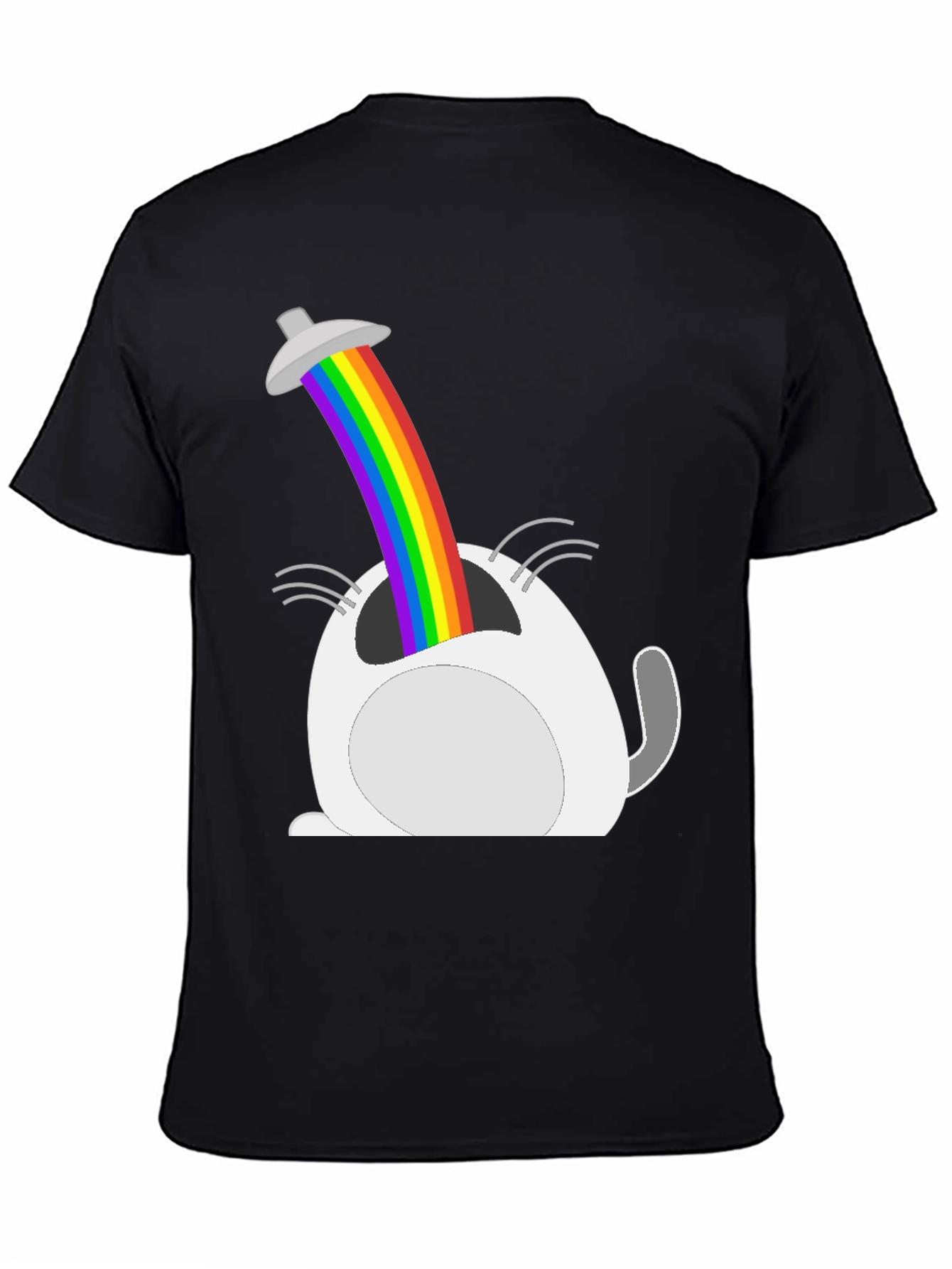 Funny Cat Rainbow UFO T-Shirt