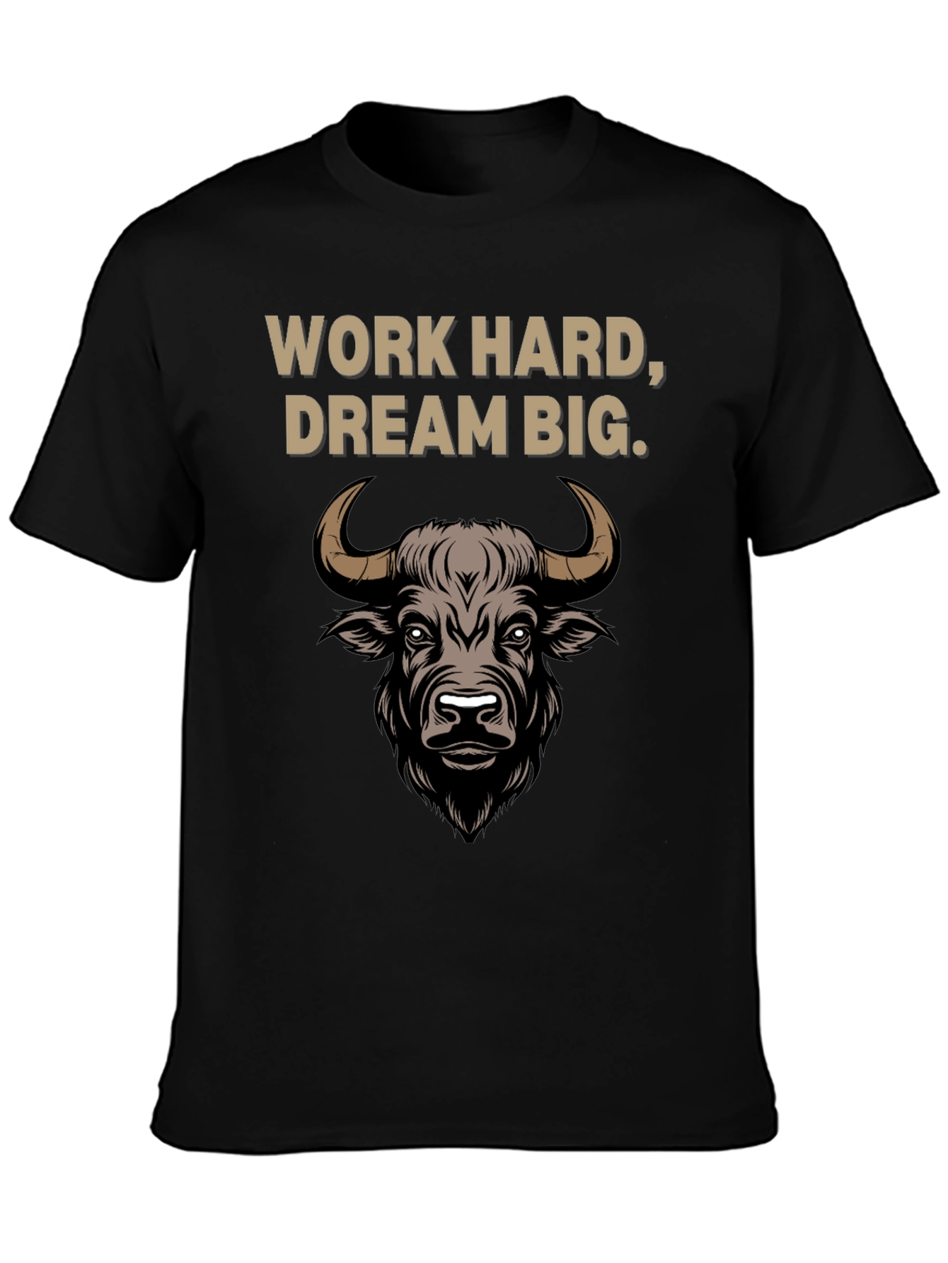 Work Hard Dream Big Bull Graphic Tee