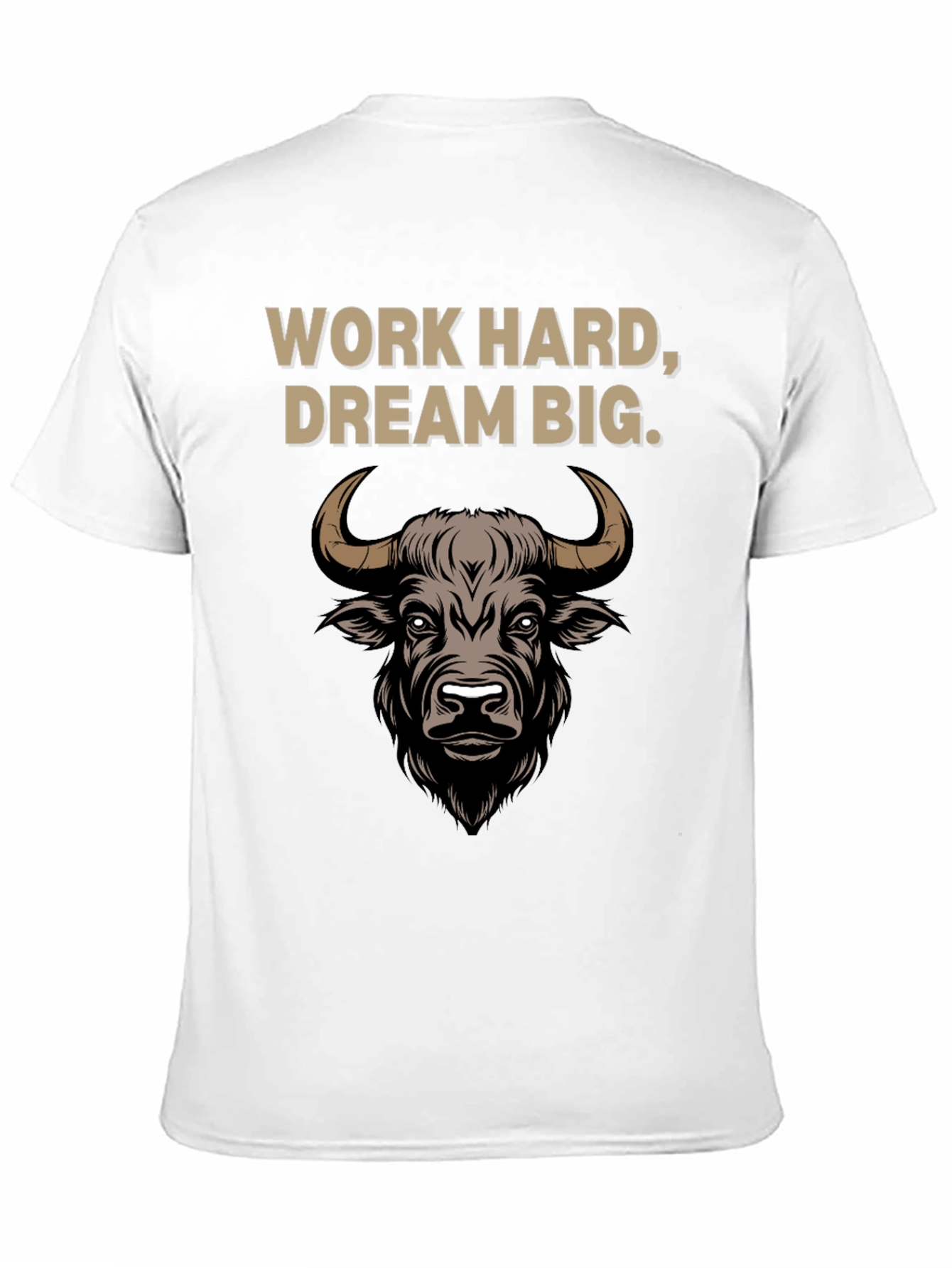 Work Hard Dream Big Bull Graphic Tee