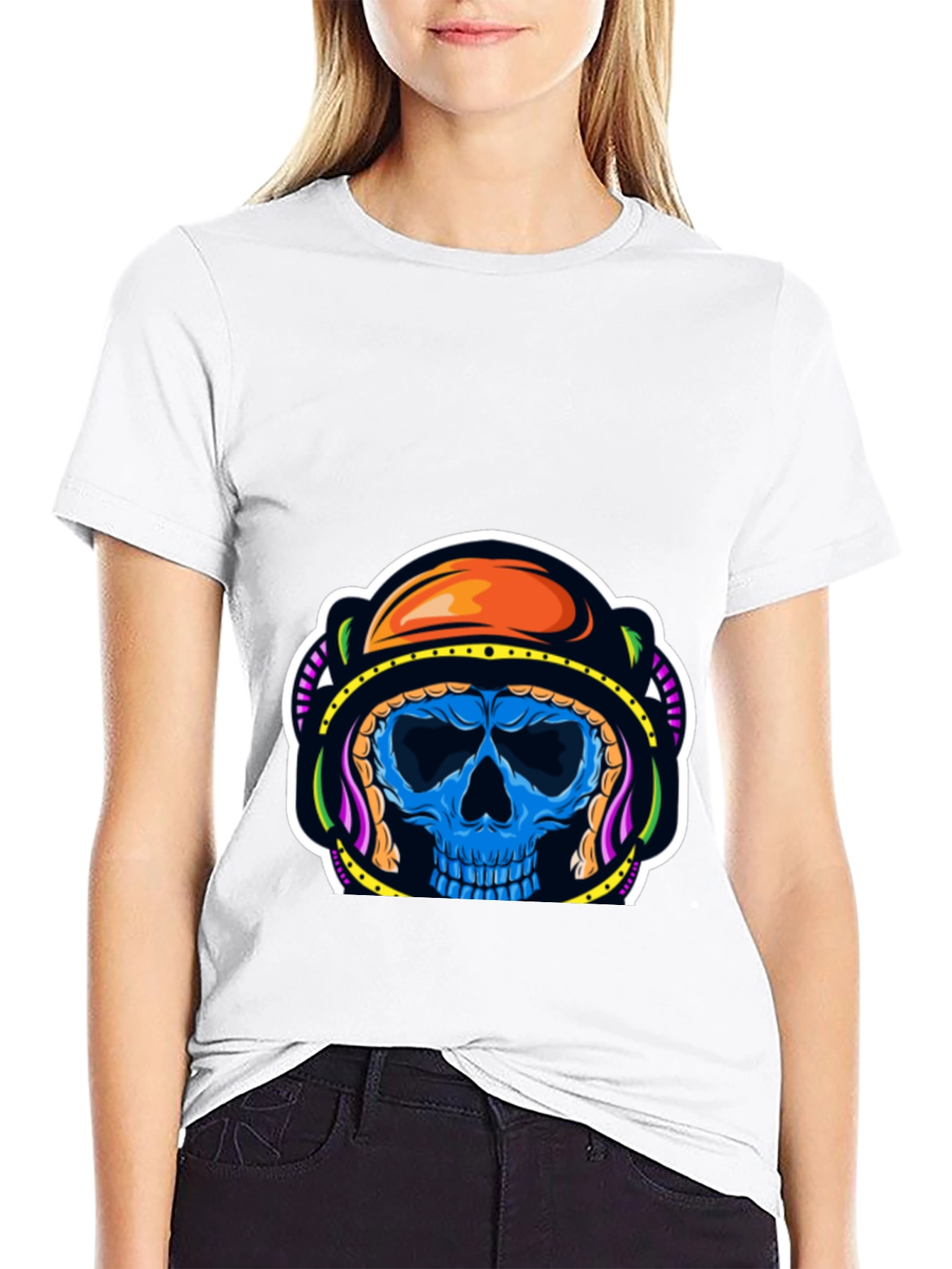 Astronaut Skull Graphic T-Shirt