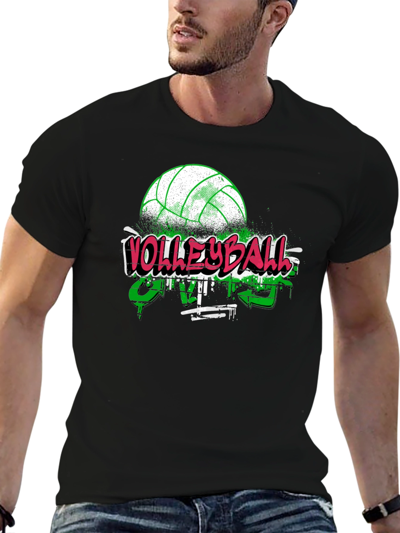 Volleyball Graffiti Style T-Shirt